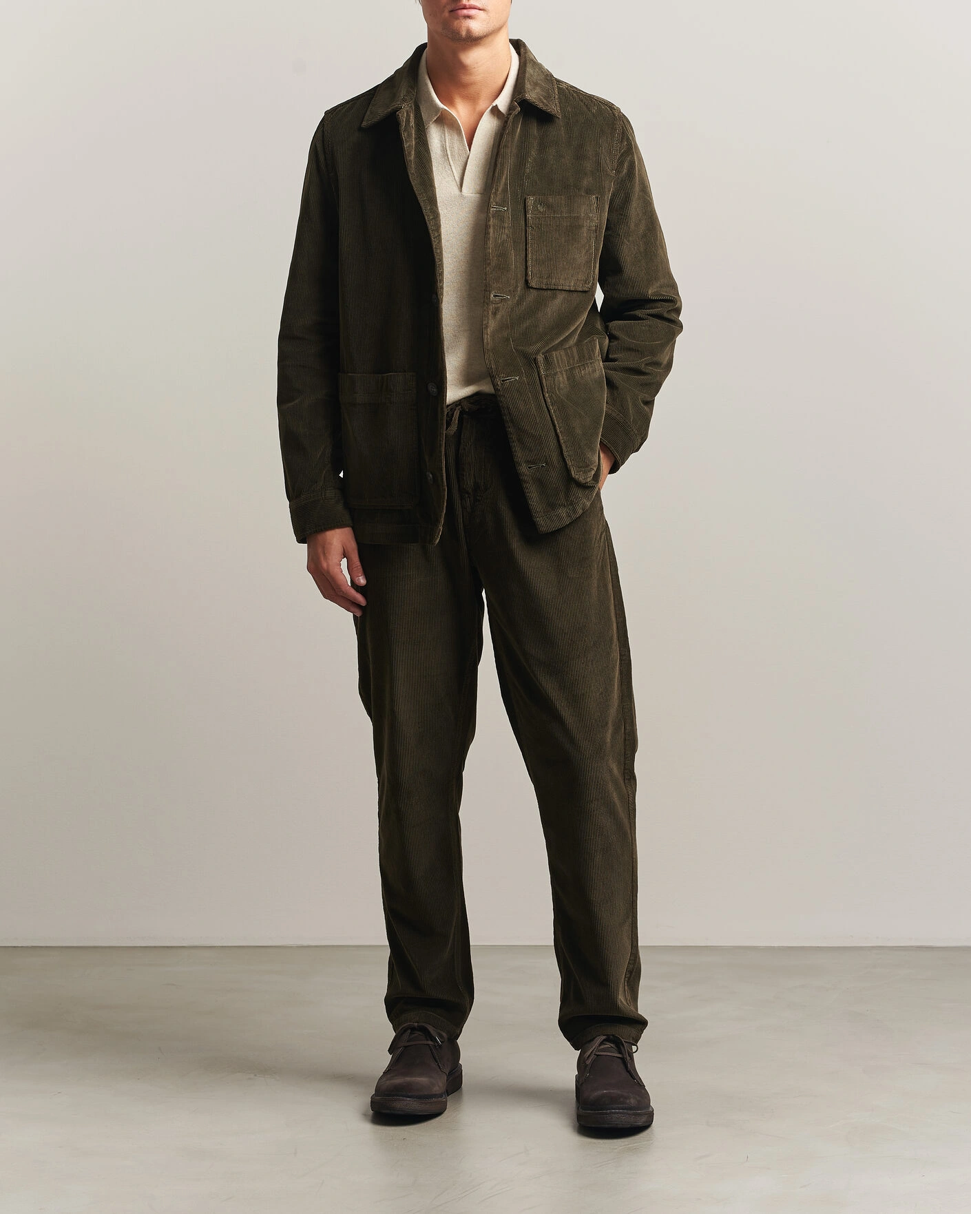 Herr | Byxor | Morris | Fenix Cord Trousers Olive