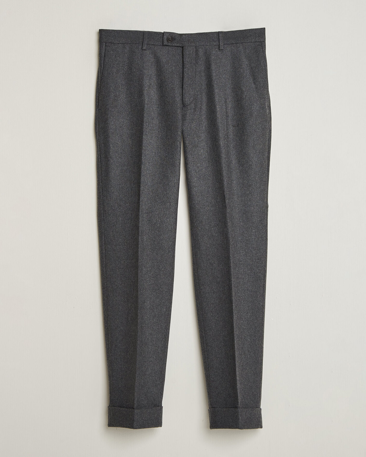 Herr | Byxor | Morris | Flannel Suit Trousers Grey