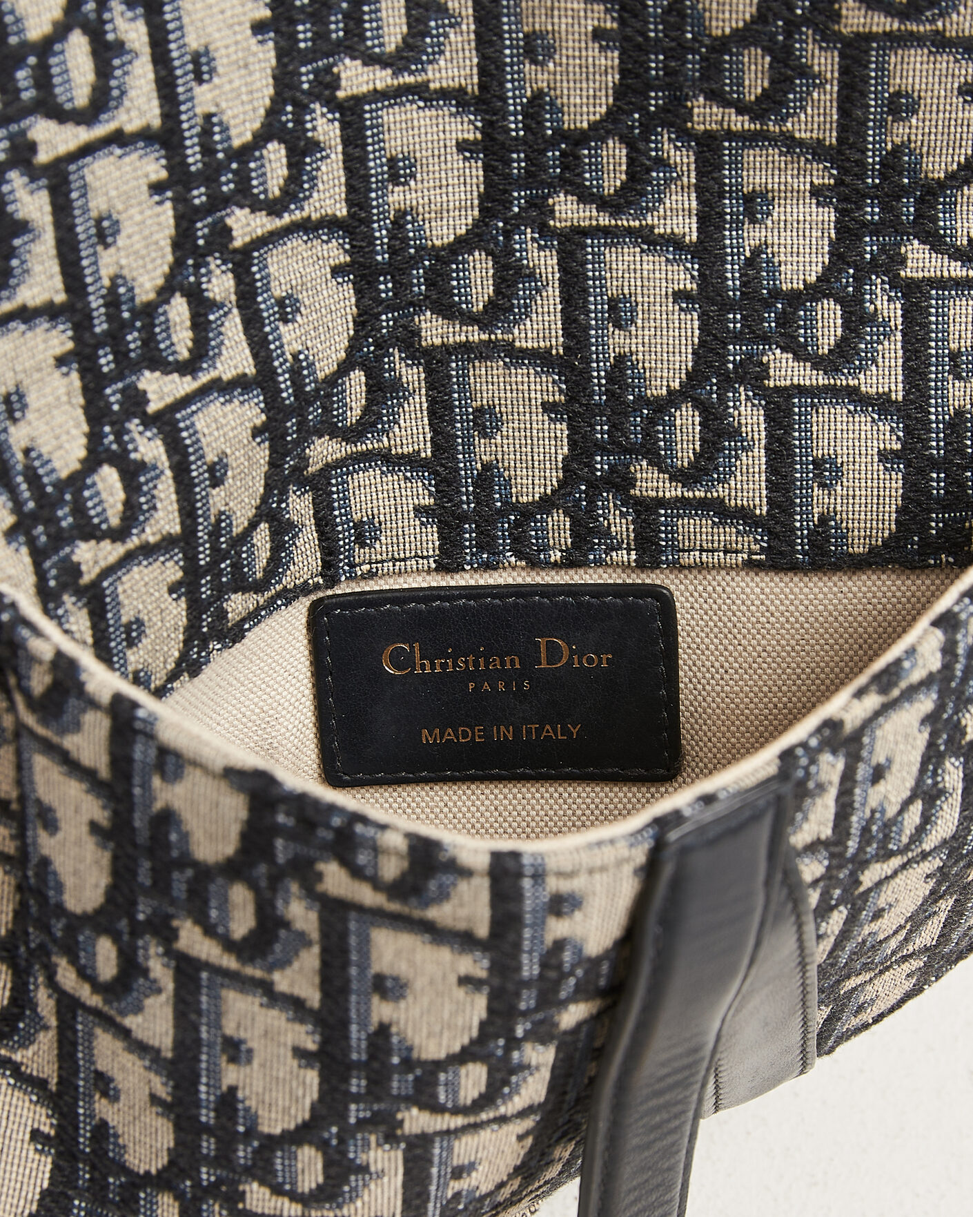 Herr | Pre-Owned & Vintage Bags | Dior Pre-Owned | Saddle Belt Pouch Bag Oblique Jacquard Blue