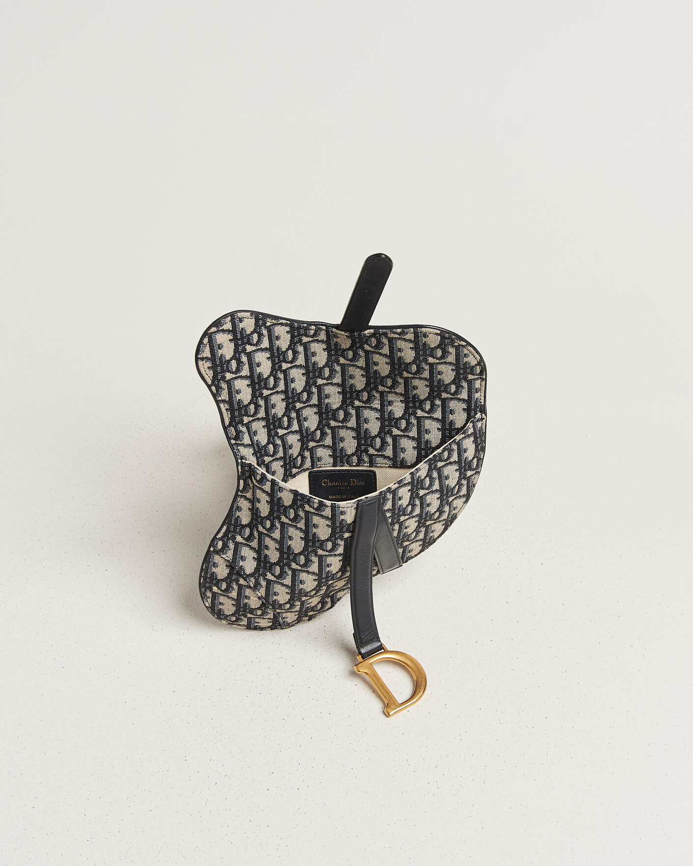 Herr | Pre-Owned & Vintage Bags | Dior Pre-Owned | Saddle Belt Pouch Bag Oblique Jacquard Blue