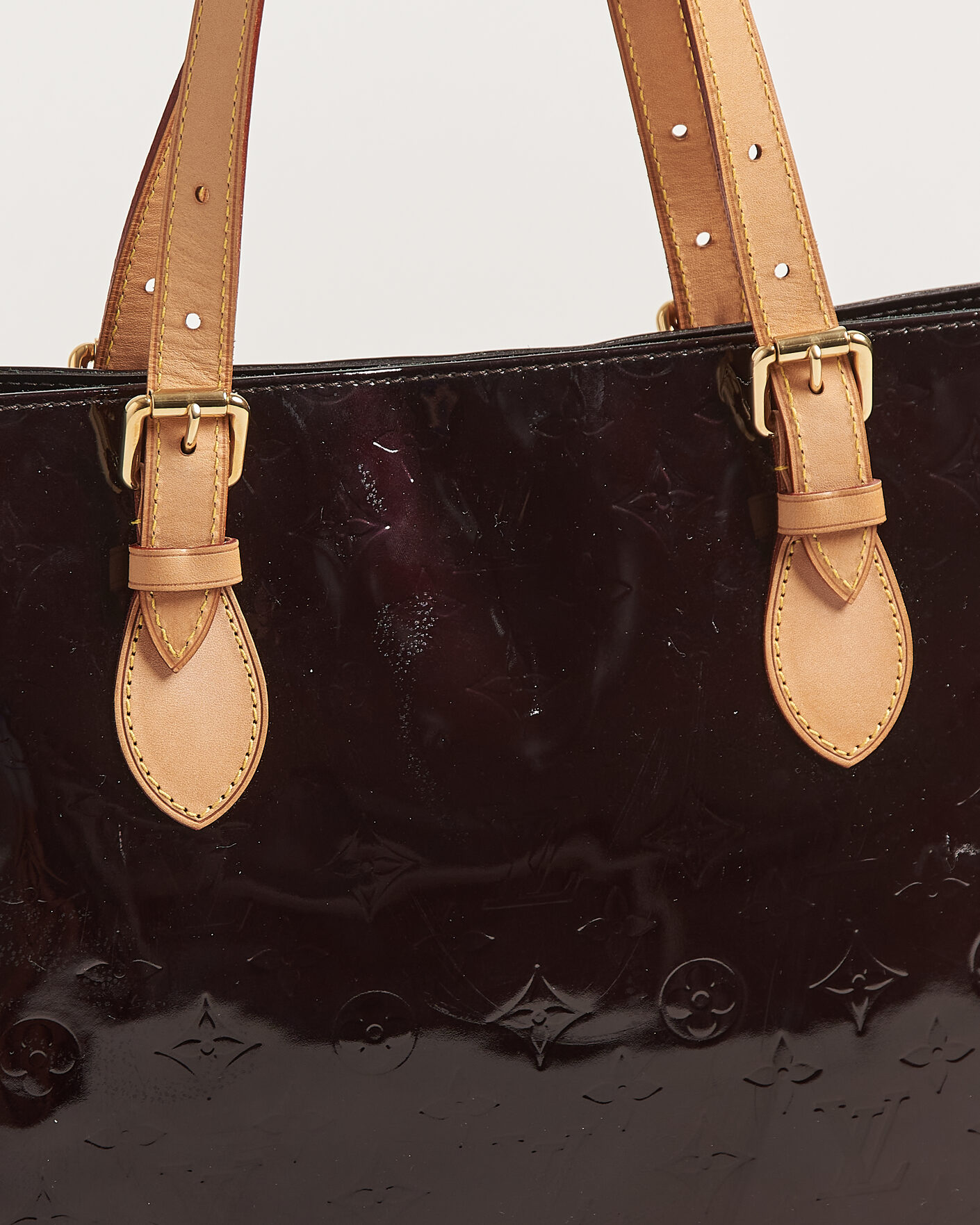 Herr | Pre-Owned & Vintage Bags | Louis Vuitton Pre-Owned | Brentwood Tote Bag Vernis Leather Burgundy