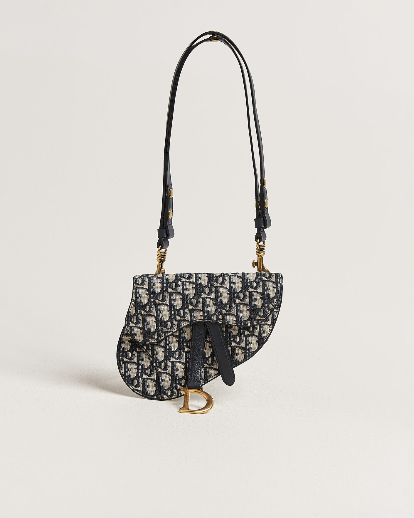 Herr | Pre-Owned & Vintage Bags | Dior Pre-Owned | Saddle Belt Bag Oblique Jacquard Blue