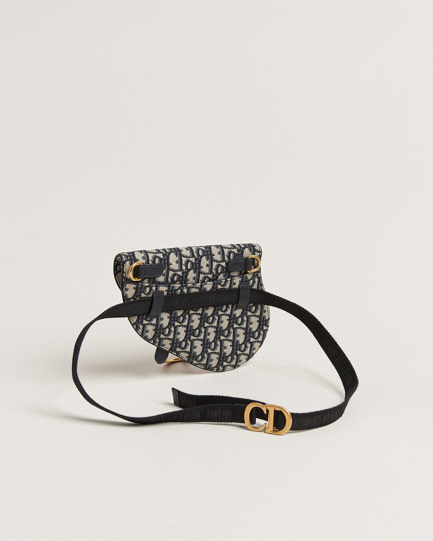Herr | Pre-Owned & Vintage Bags | Dior Pre-Owned | Saddle Belt Bag Oblique Jacquard Blue