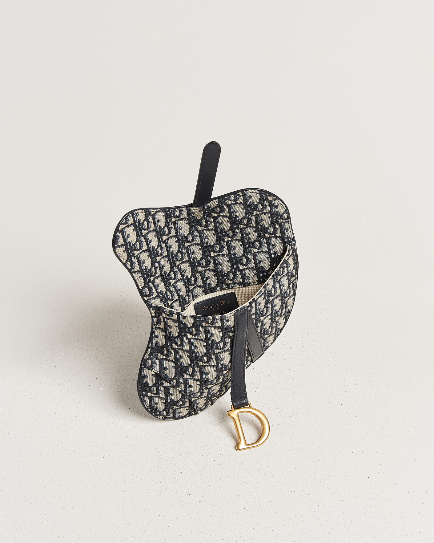 Herr | Pre-Owned & Vintage Bags | Dior Pre-Owned | Saddle Belt Bag Oblique Jacquard Blue