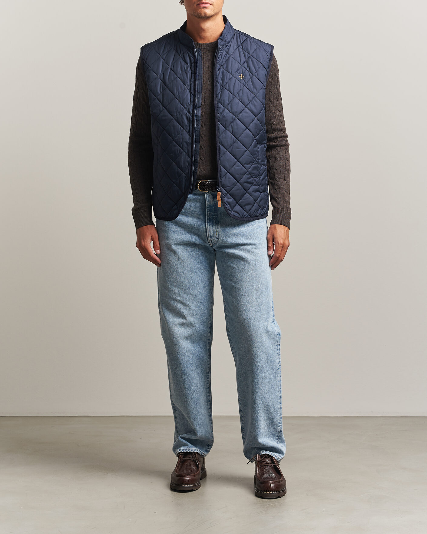 Herr | Västar | Morris | Teddy Quilted Vest Old Blue