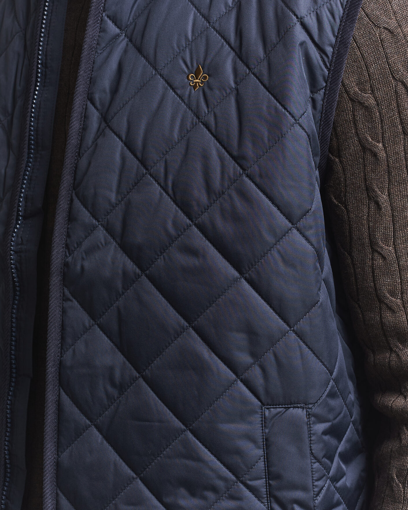 Herr | Västar | Morris | Teddy Quilted Vest Old Blue