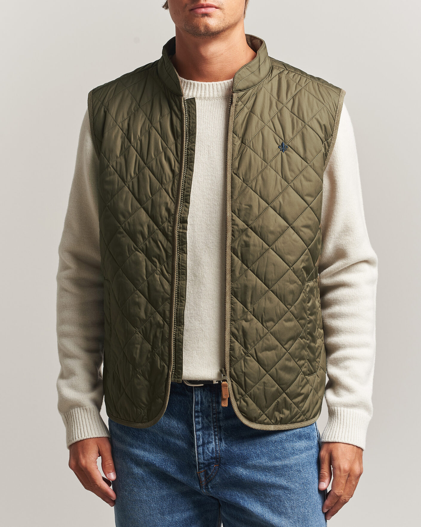 Herr | Västar | Morris | Teddy Quilted Vest Olive