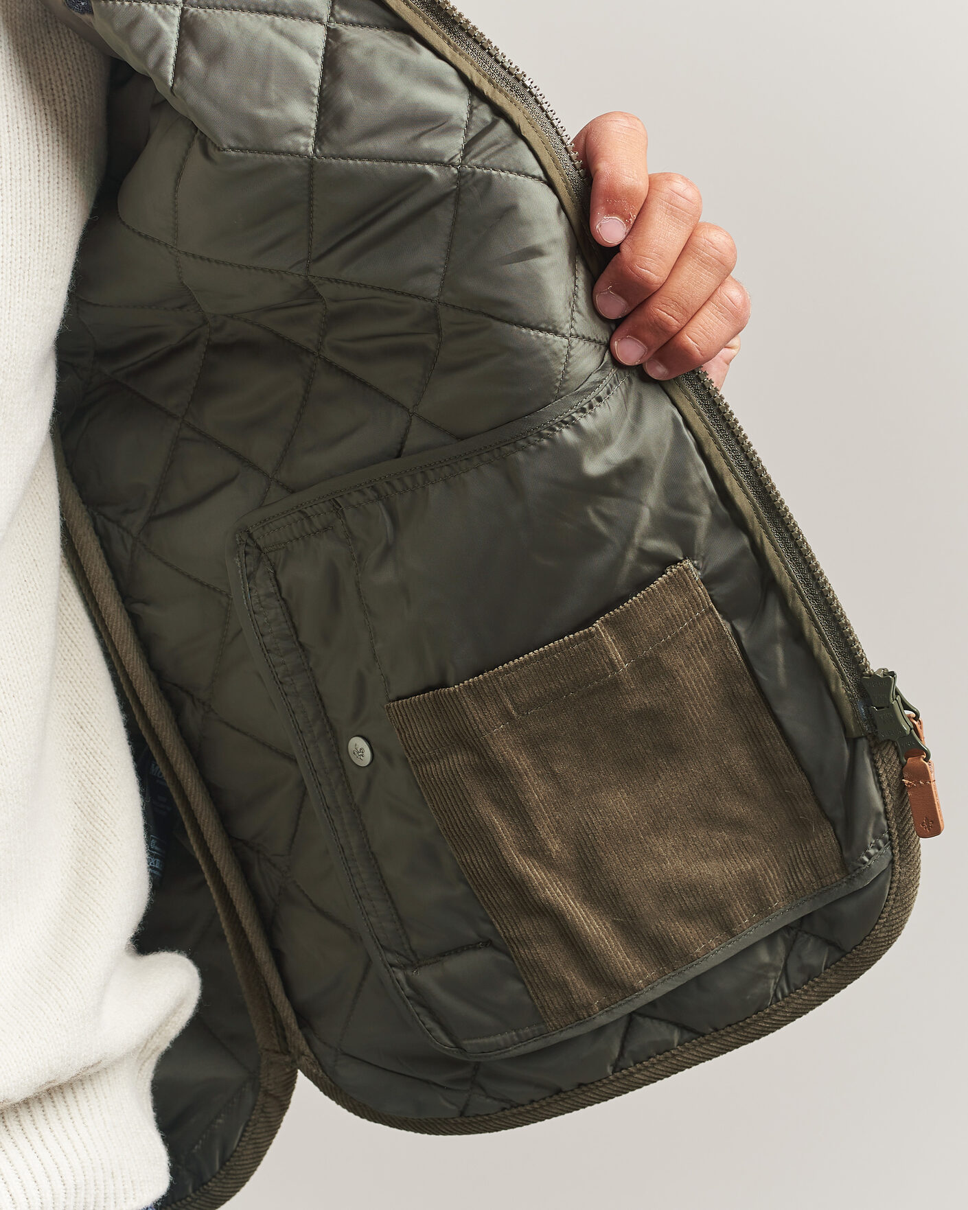 Herr | Västar | Morris | Teddy Quilted Vest Olive