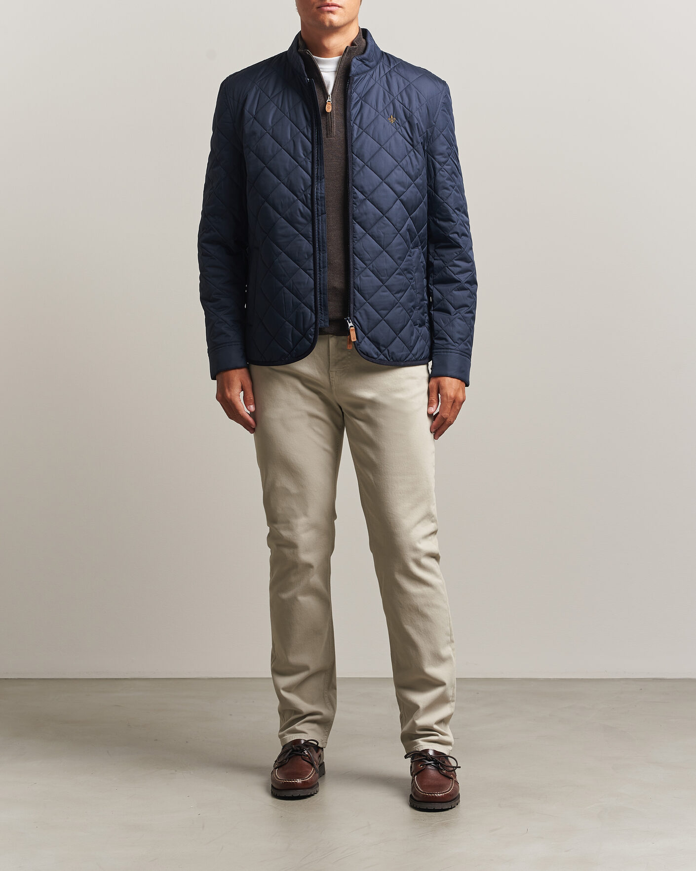 Herr | Jackor | Morris | Teddy Quilted Jacket Old Blue