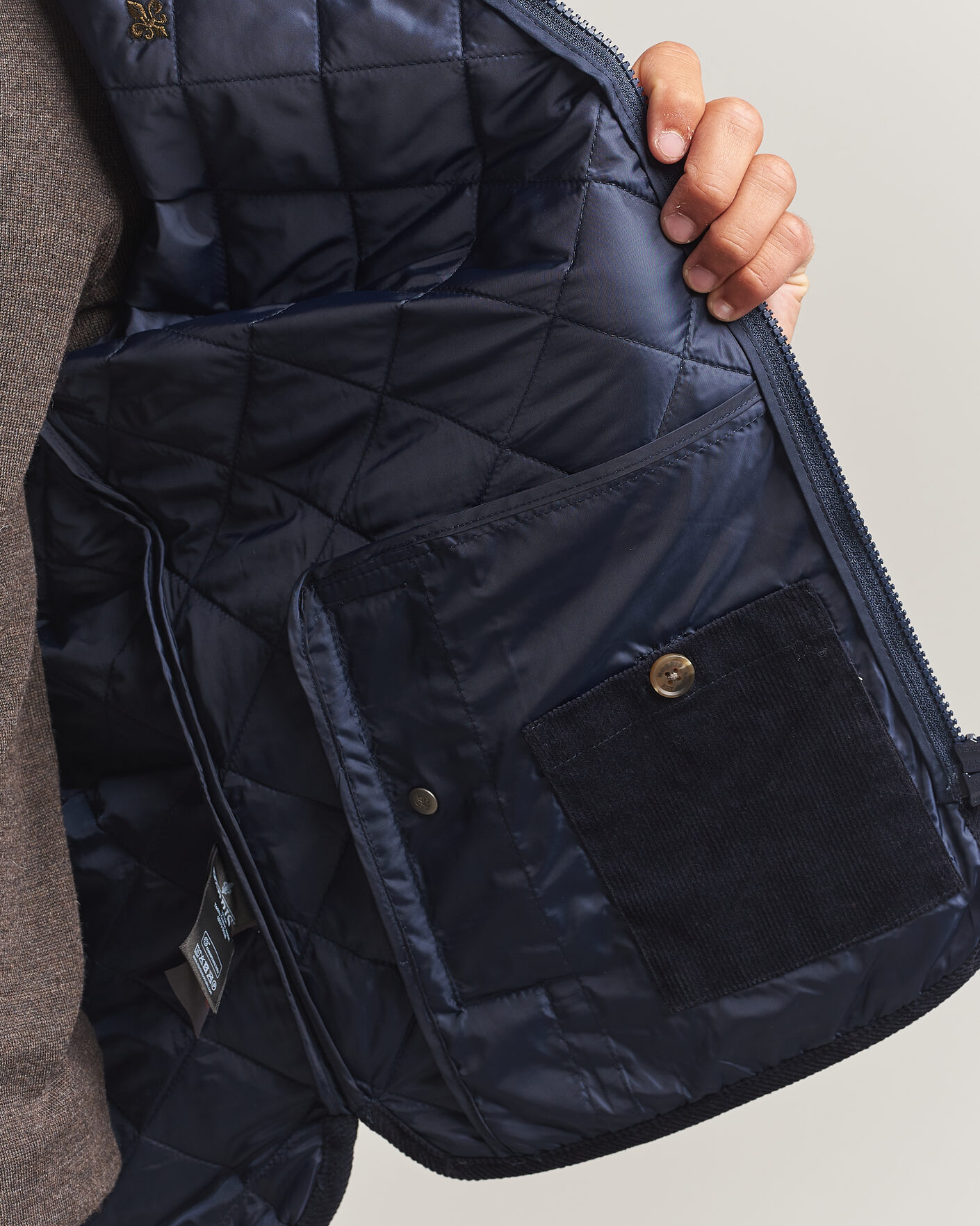 Herr | Jackor | Morris | Teddy Quilted Jacket Old Blue