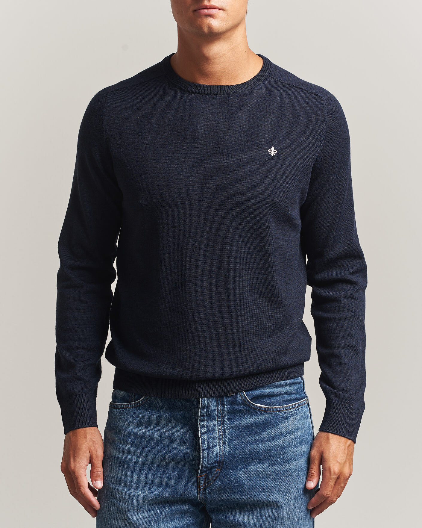 Herr | Tröjor | Morris | Merino O-Neck Navy