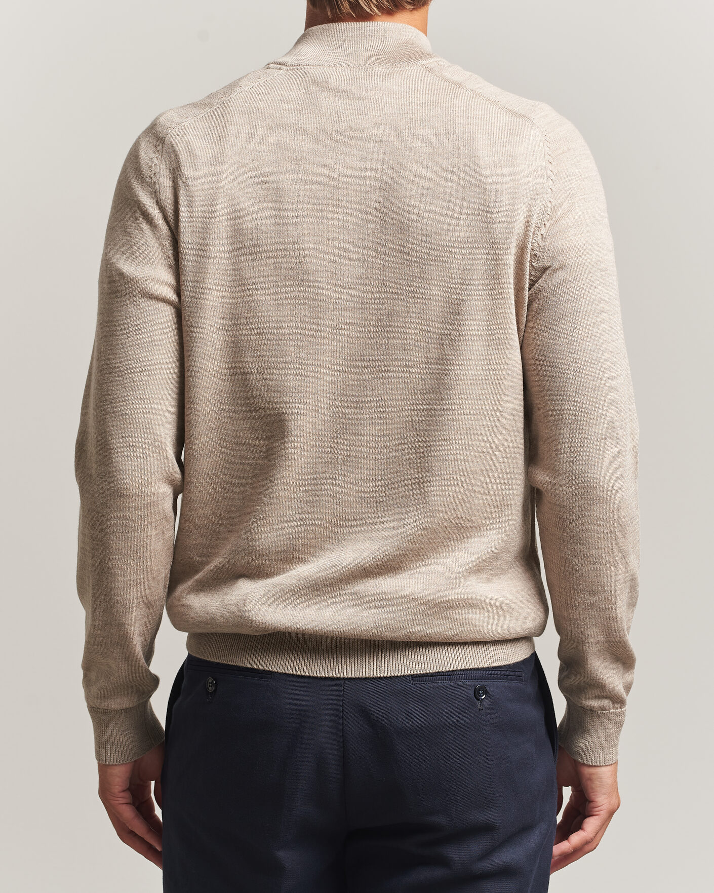 Herr | Tröjor | Morris | John Merino Half Zip Khaki
