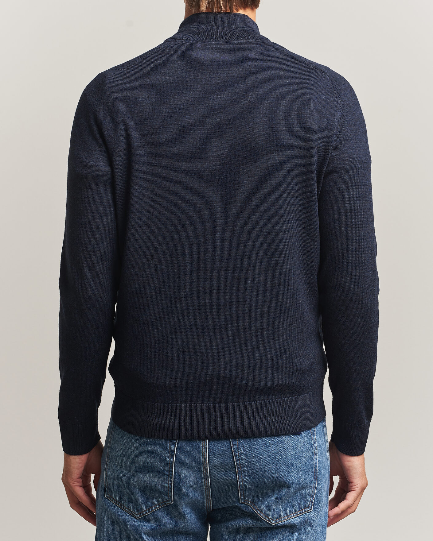 Herr | Tröjor | Morris | John Merino Half Zip Navy