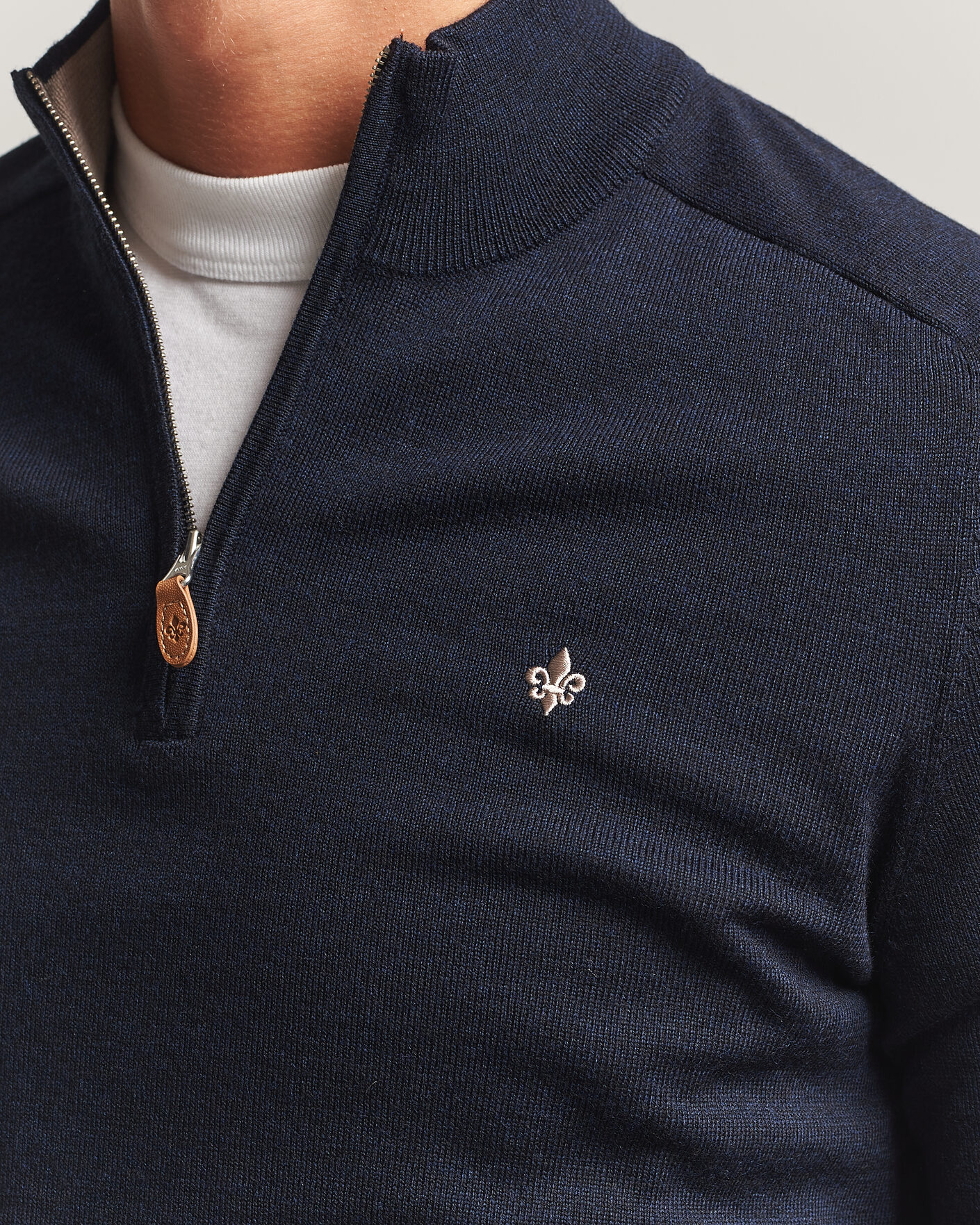 Herr | Tröjor | Morris | John Merino Half Zip Navy