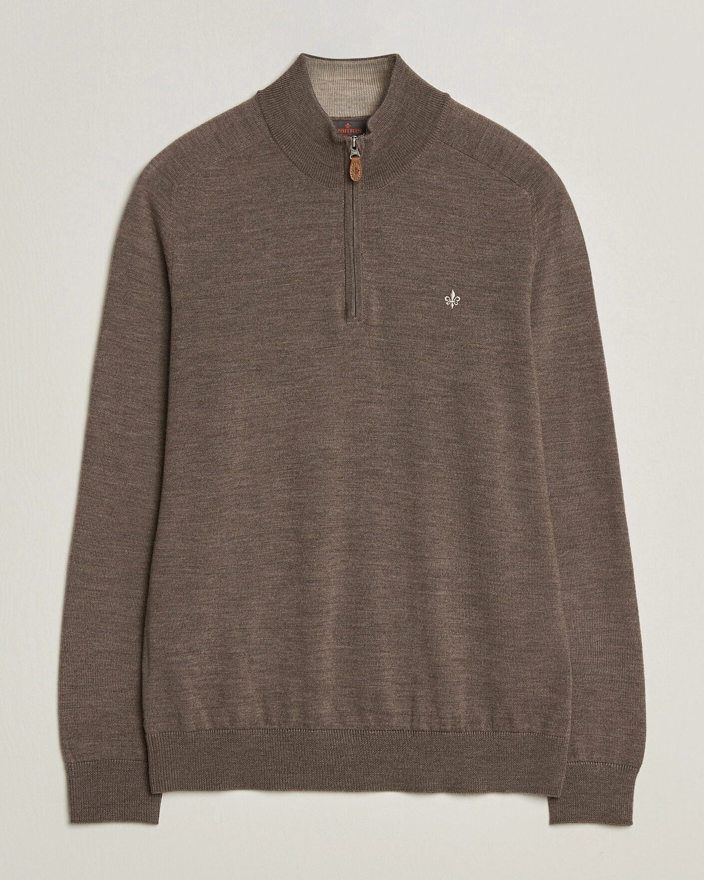 Herr | Tröjor | Morris | John Merino Half Zip Brown