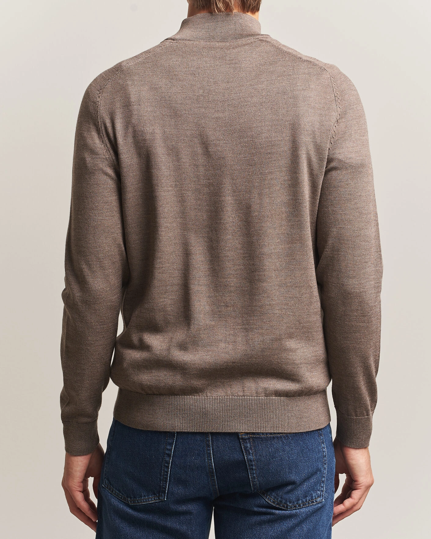 Herr | Tröjor | Morris | John Merino Half Zip Brown
