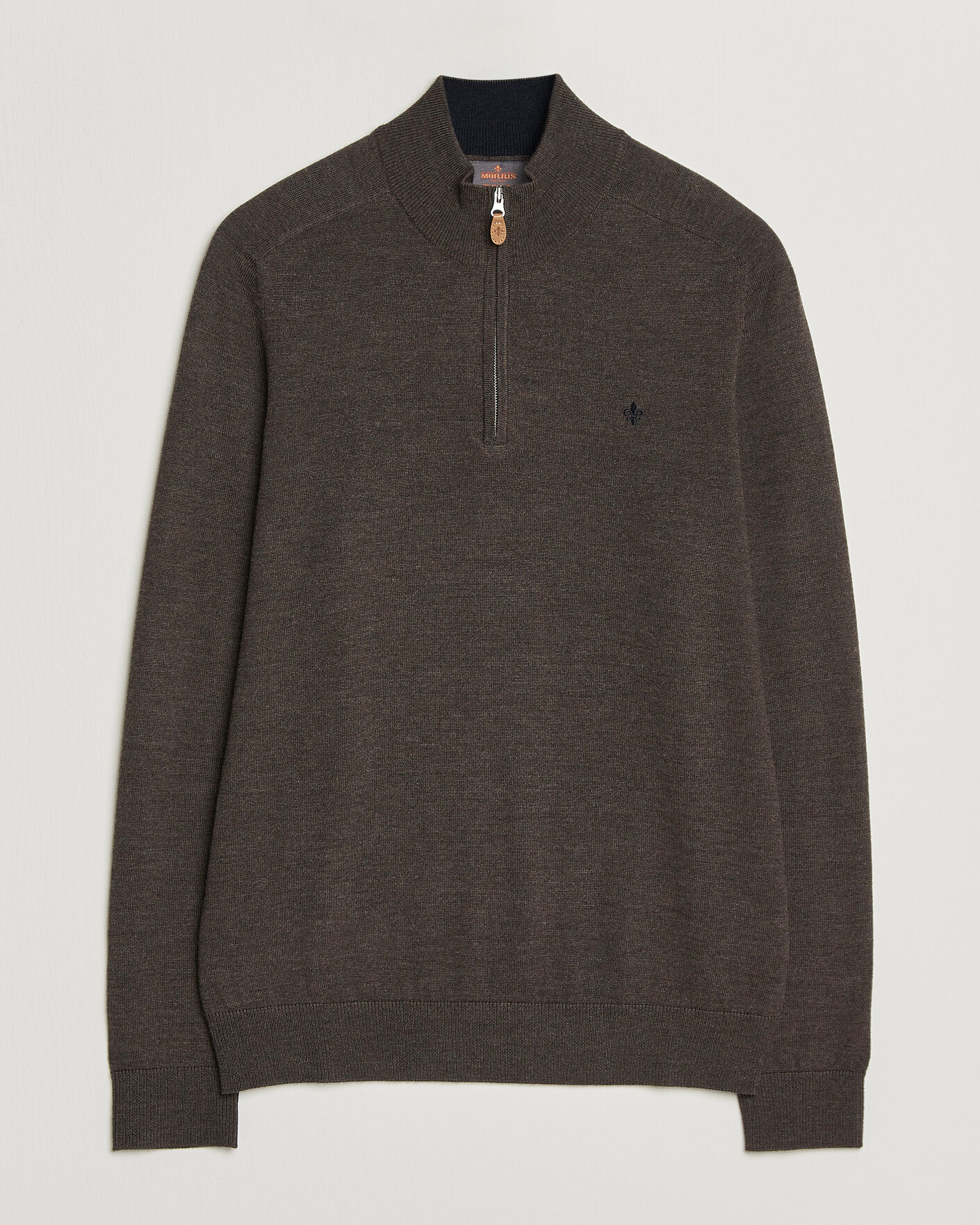 Herr | Tröjor | Morris | John Merino Half Zip Brown