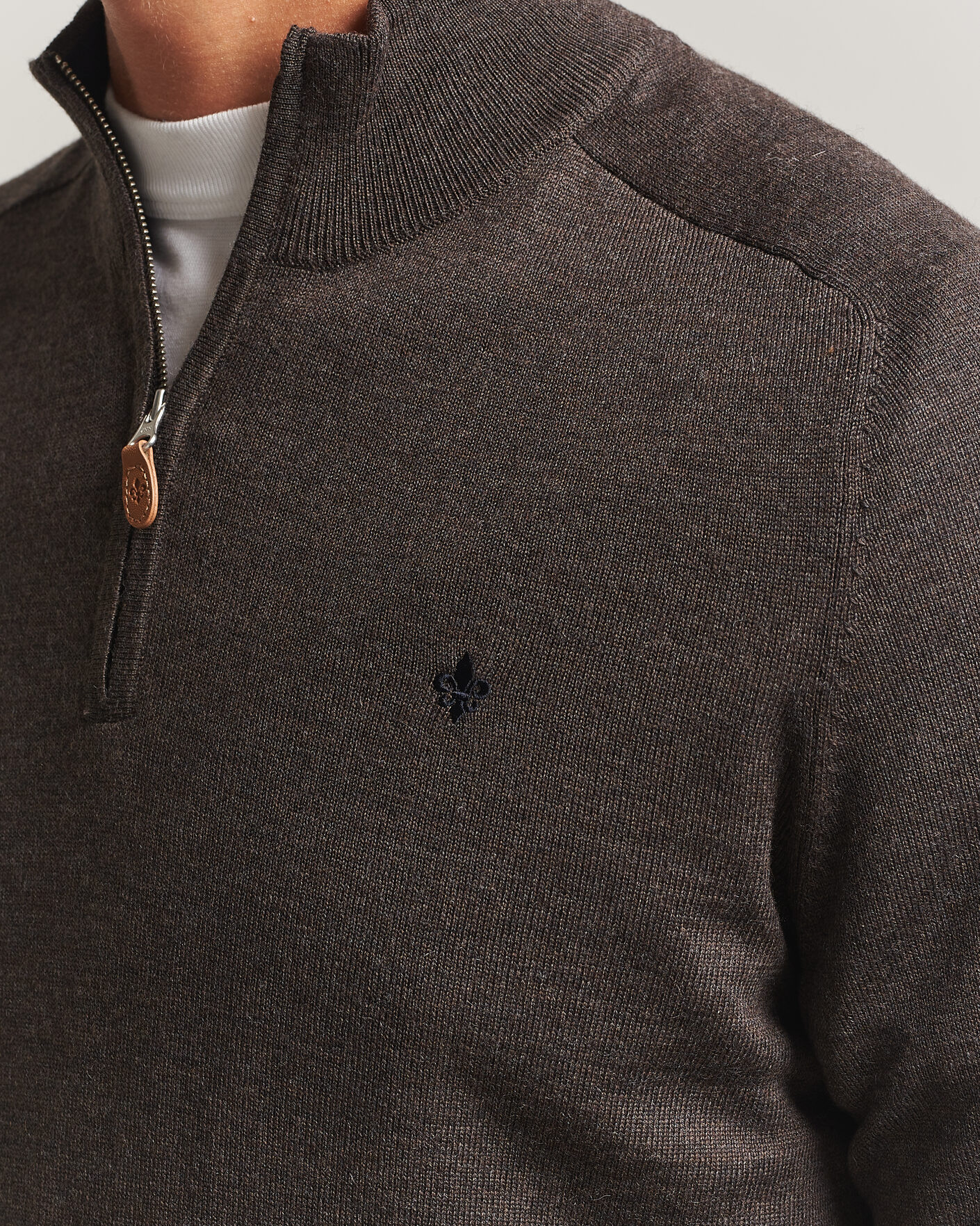 Herr | Tröjor | Morris | John Merino Half Zip Brown