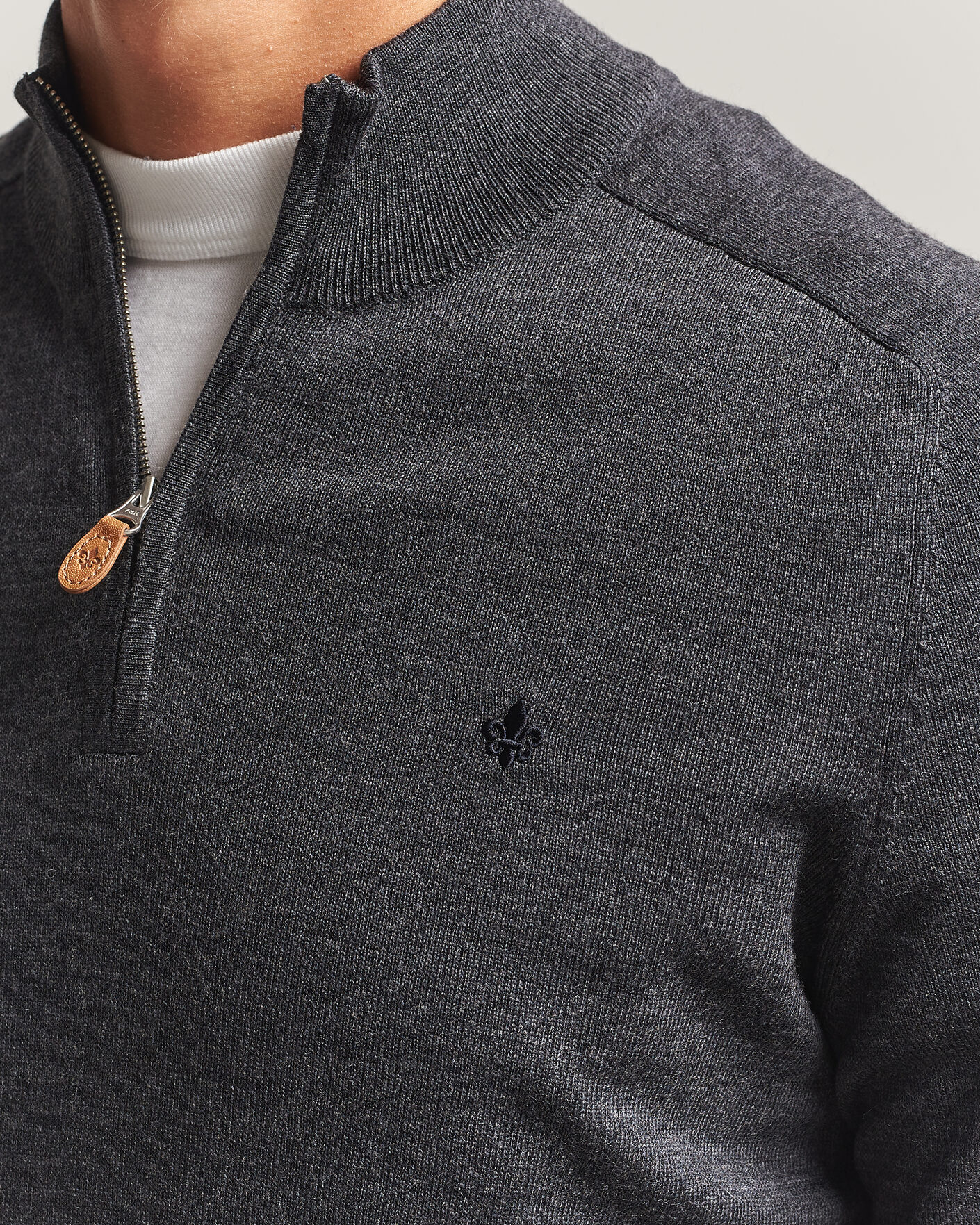 Herr | Tröjor | Morris | John Merino Half Zip Grey