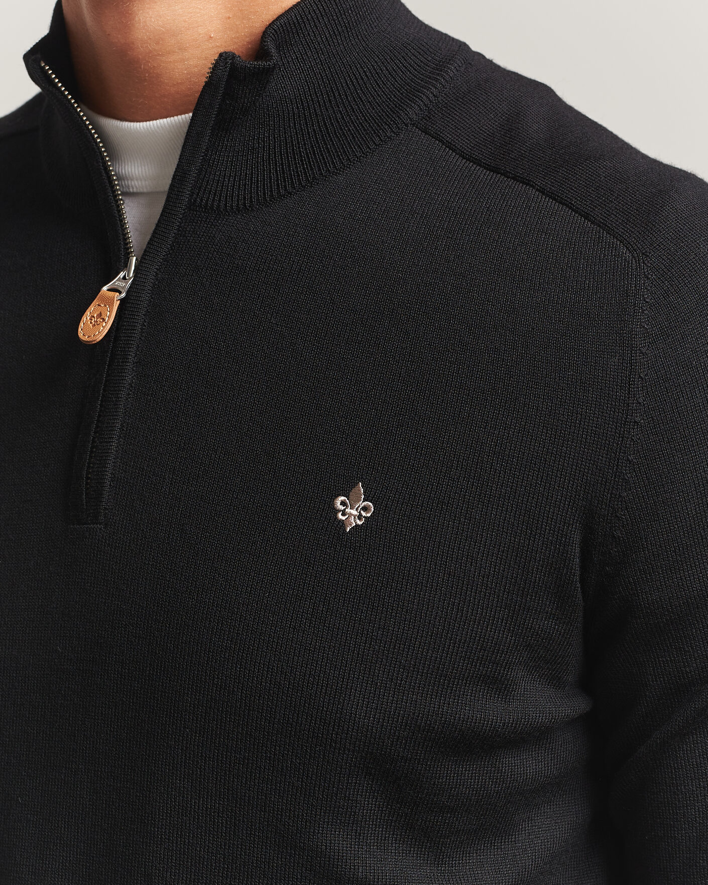 Herr | Tröjor | Morris | John Merino Half Zip Black