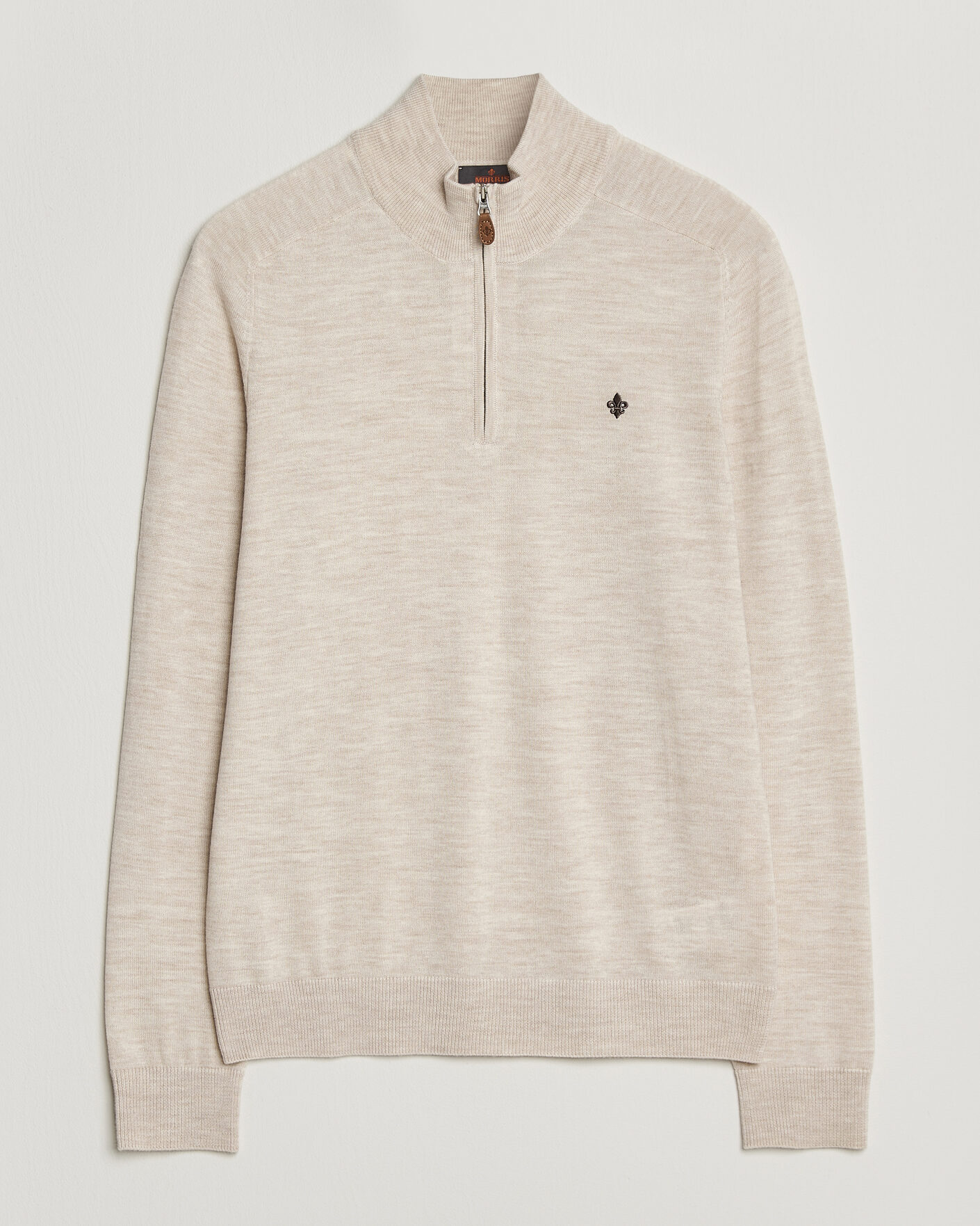 Herr | Tröjor | Morris | John Merino Half Zip Off White