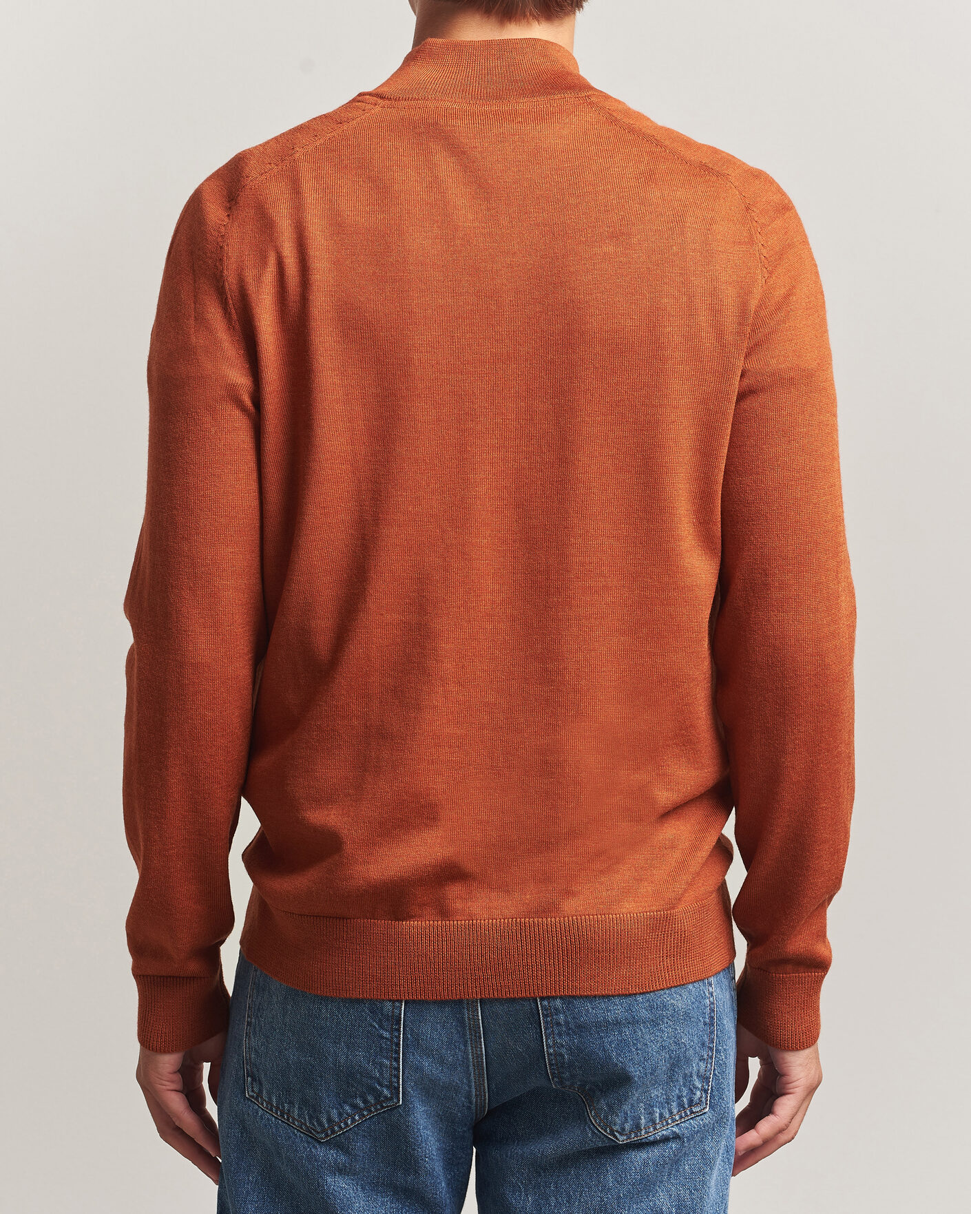 Herr | Tröjor | Morris | John Merino Half Zip Orange