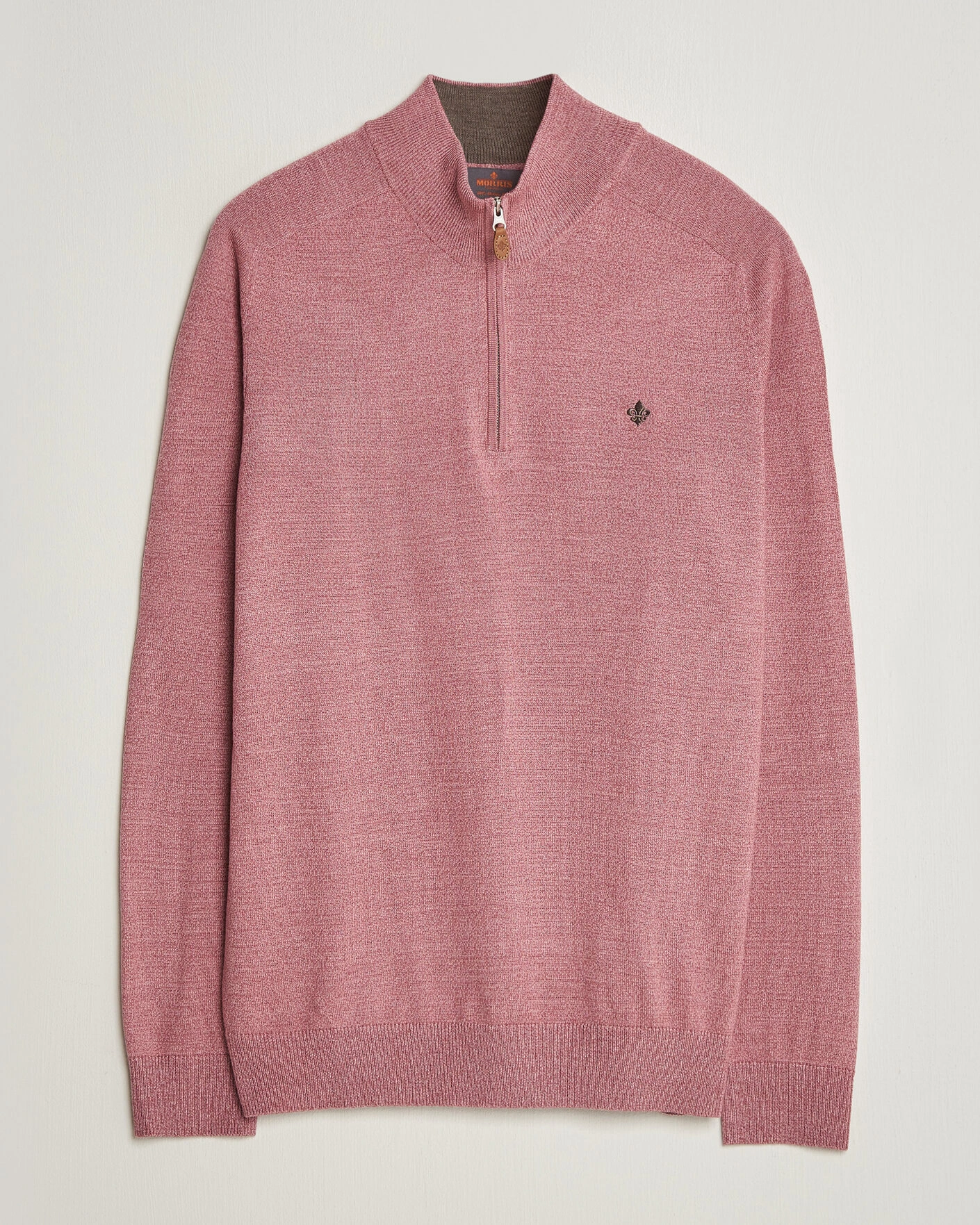 Herr | Tröjor | Morris | John Merino Half Zip Cerise