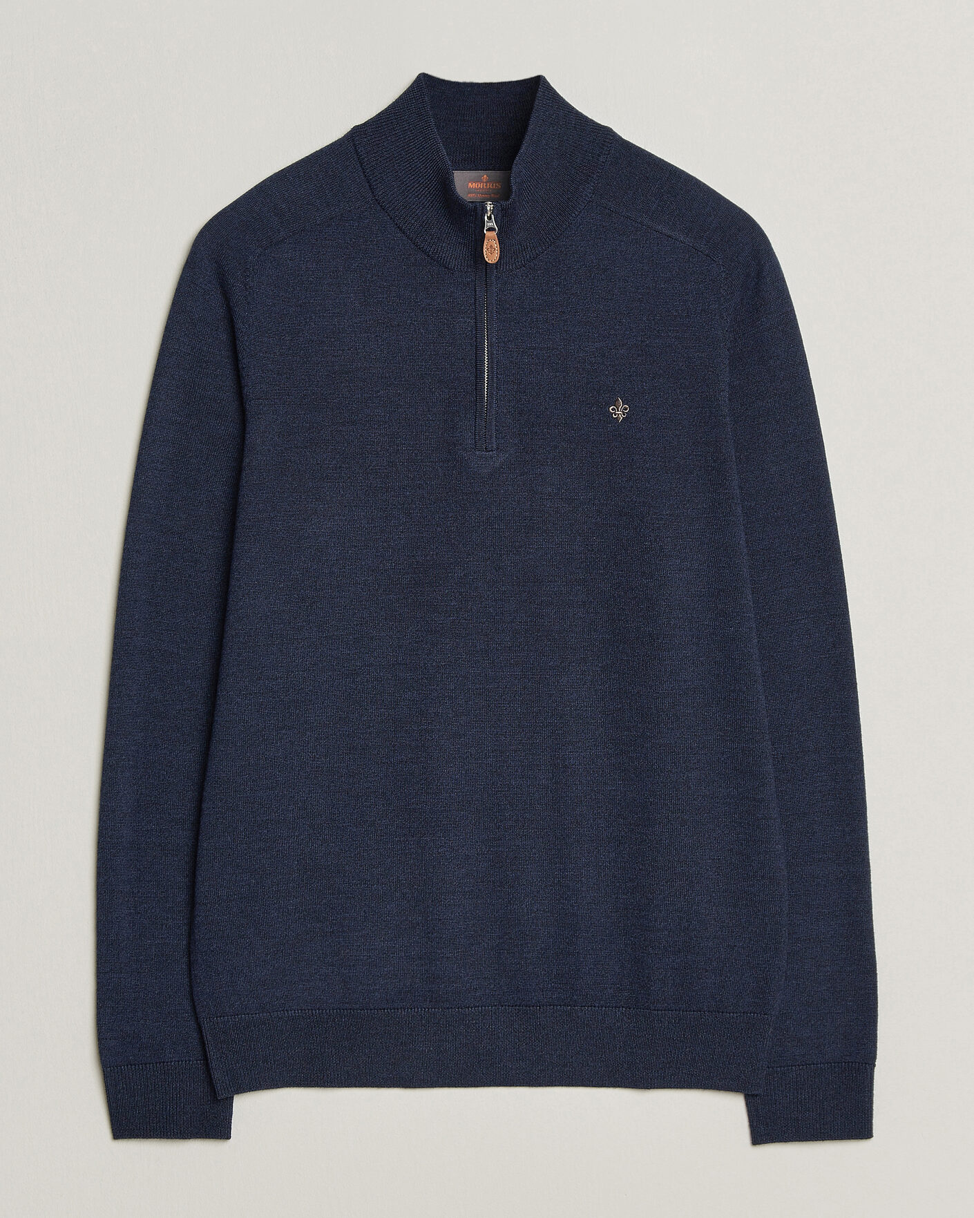 Herr | Tröjor | Morris | John Merino Half Zip Ocean Blue