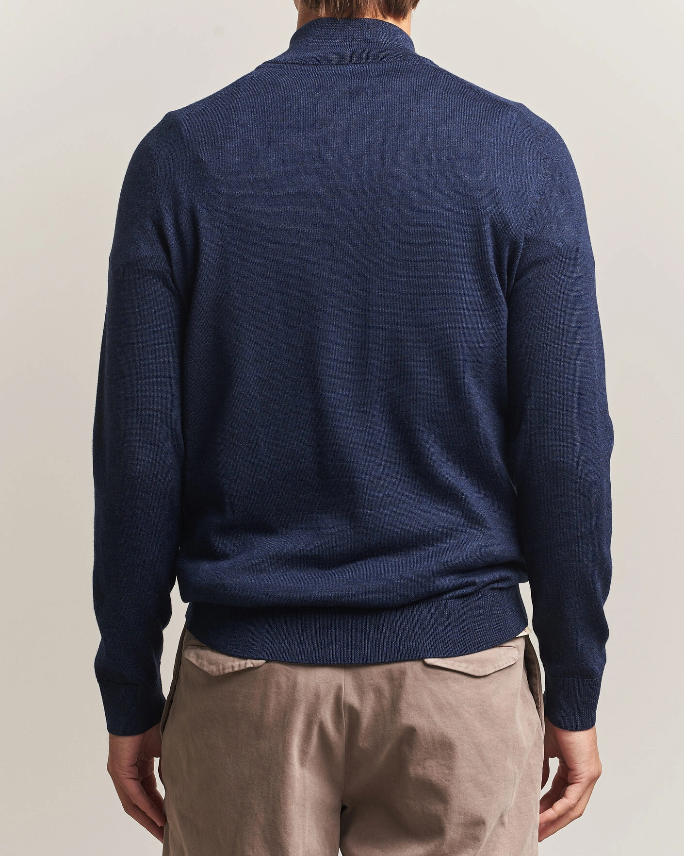 Herr | Tröjor | Morris | John Merino Half Zip Ocean Blue