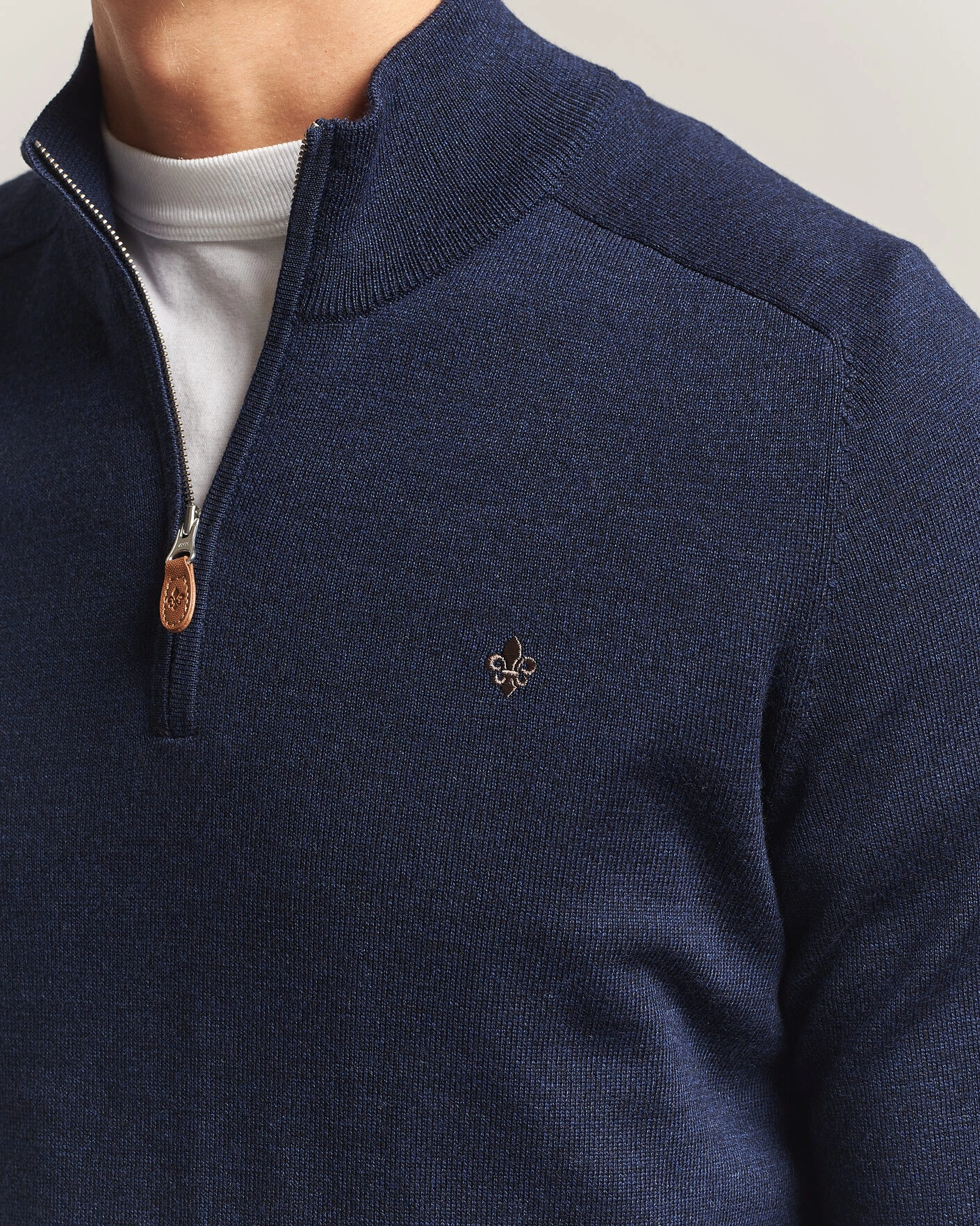 Herr | Tröjor | Morris | John Merino Half Zip Ocean Blue