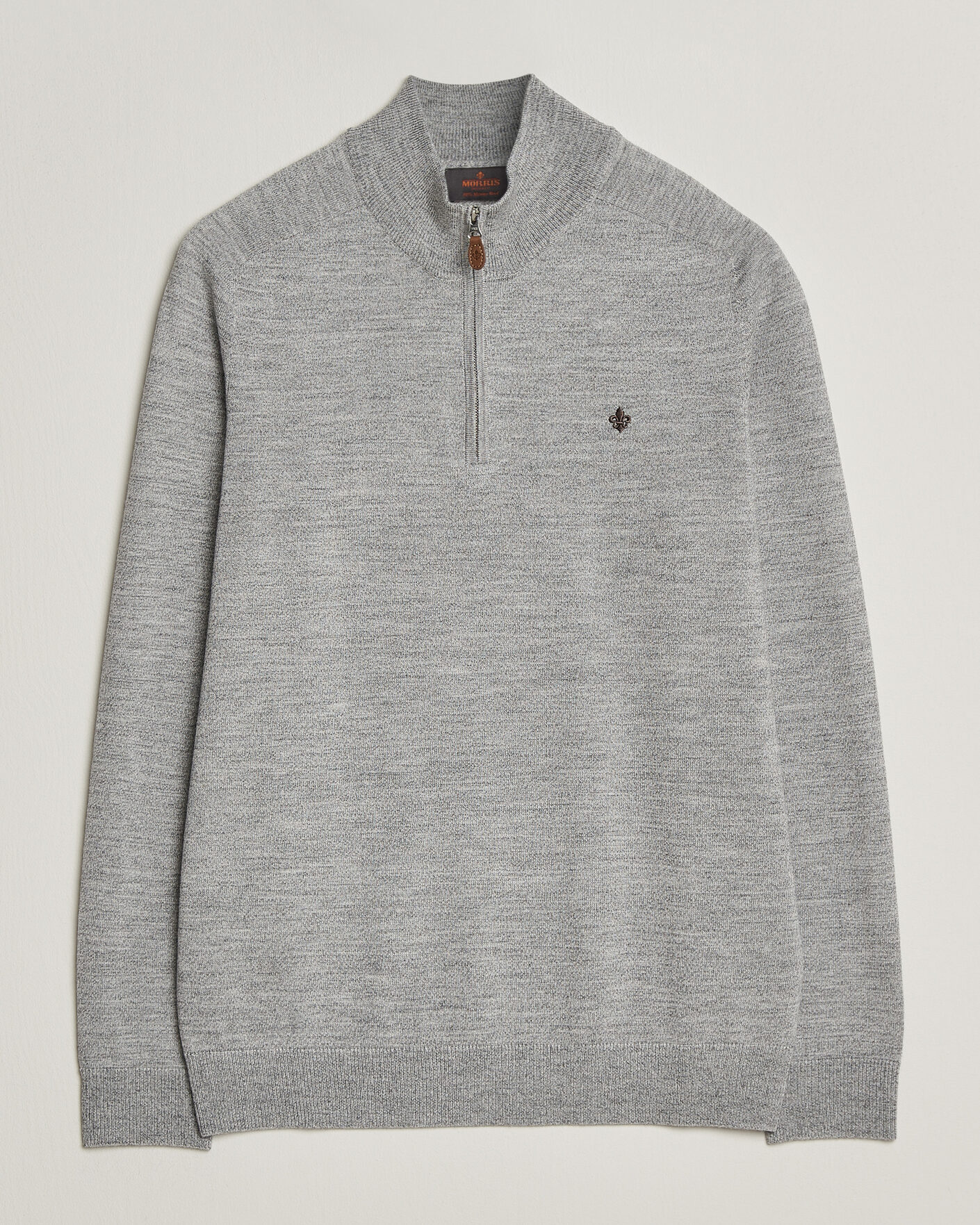 Herr | Tröjor | Morris | John Merino Half Zip Mid Grey