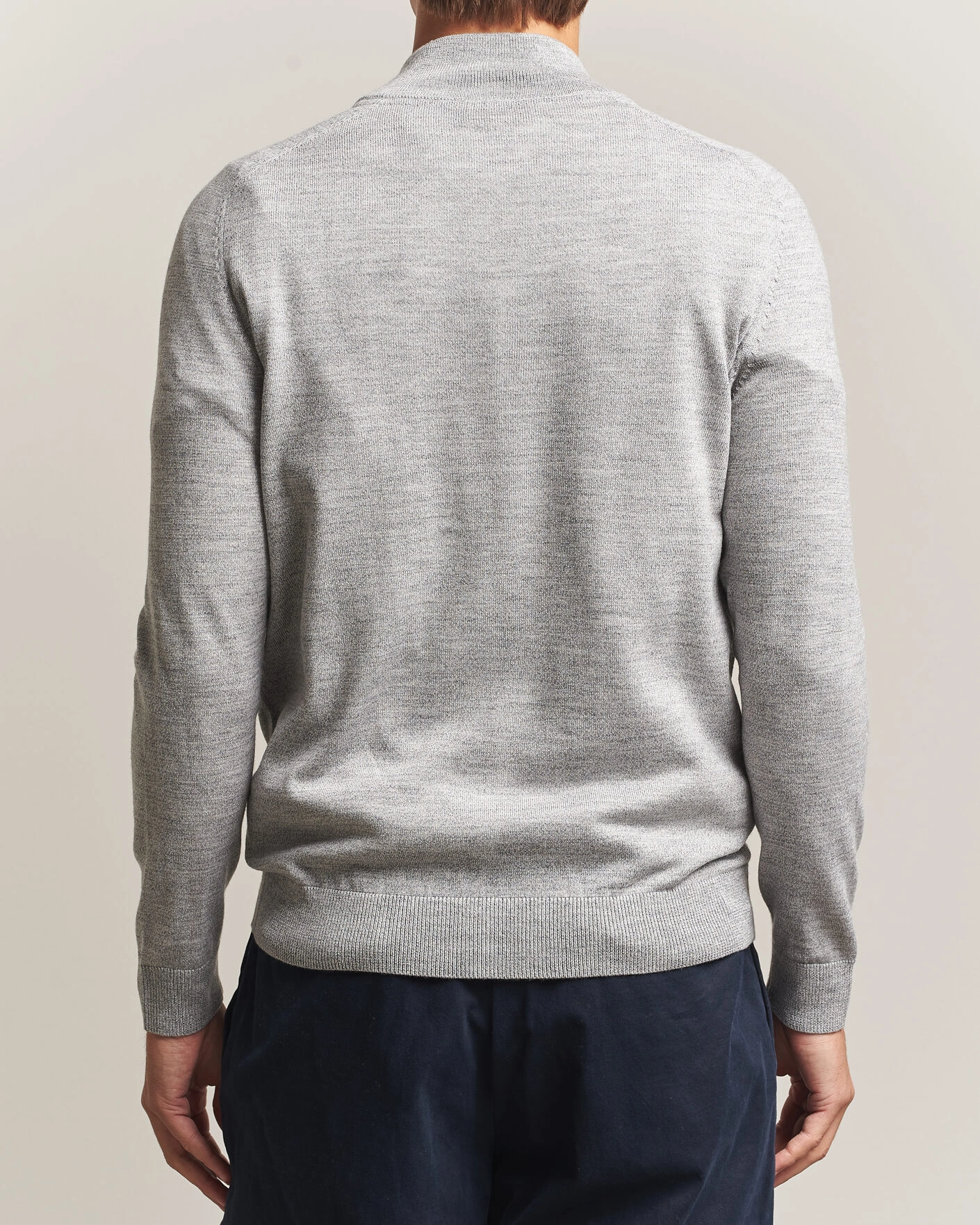 Herr | Tröjor | Morris | John Merino Half Zip Mid Grey