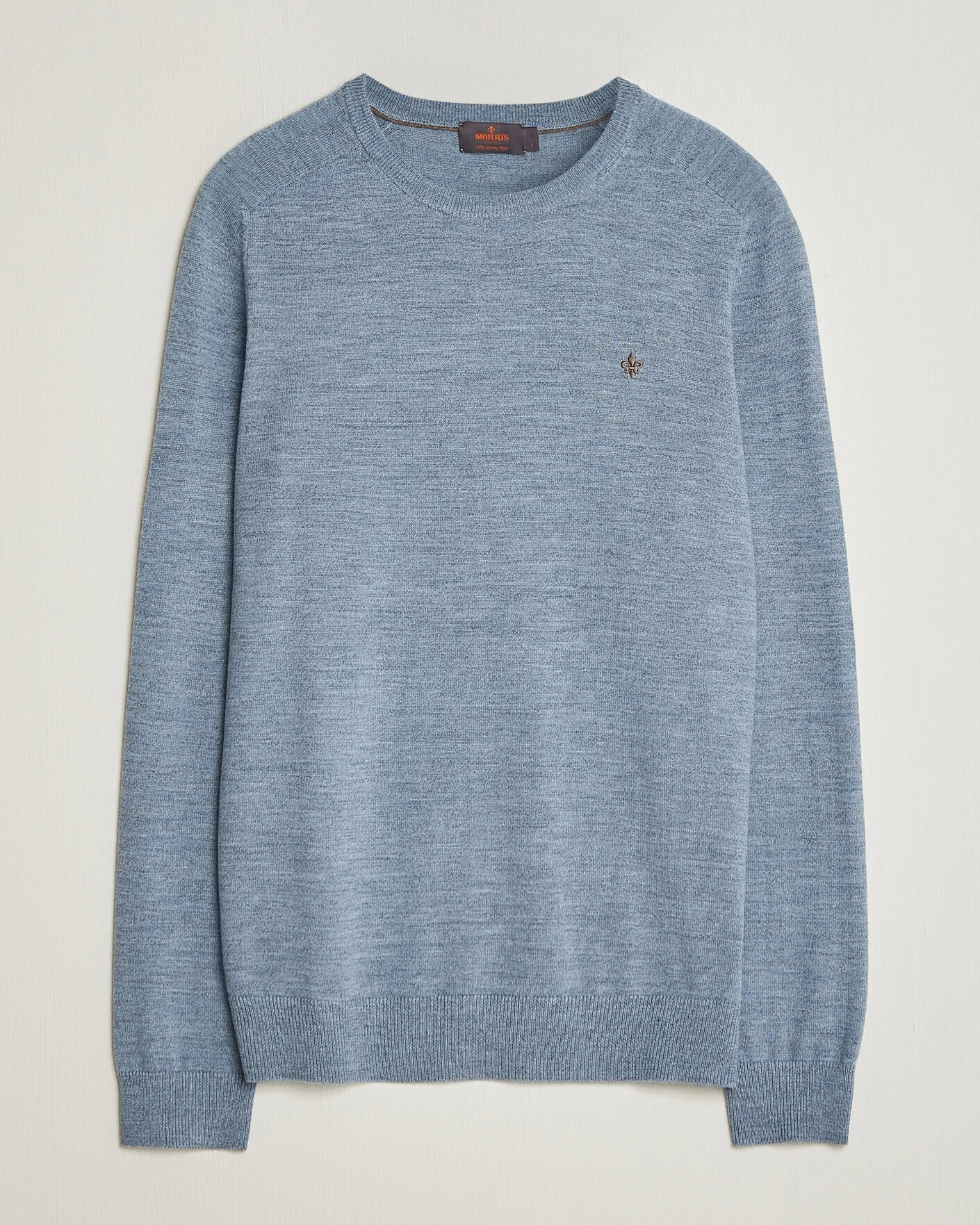 Herr | Tröjor | Morris | Merino O-Neck Light Blue