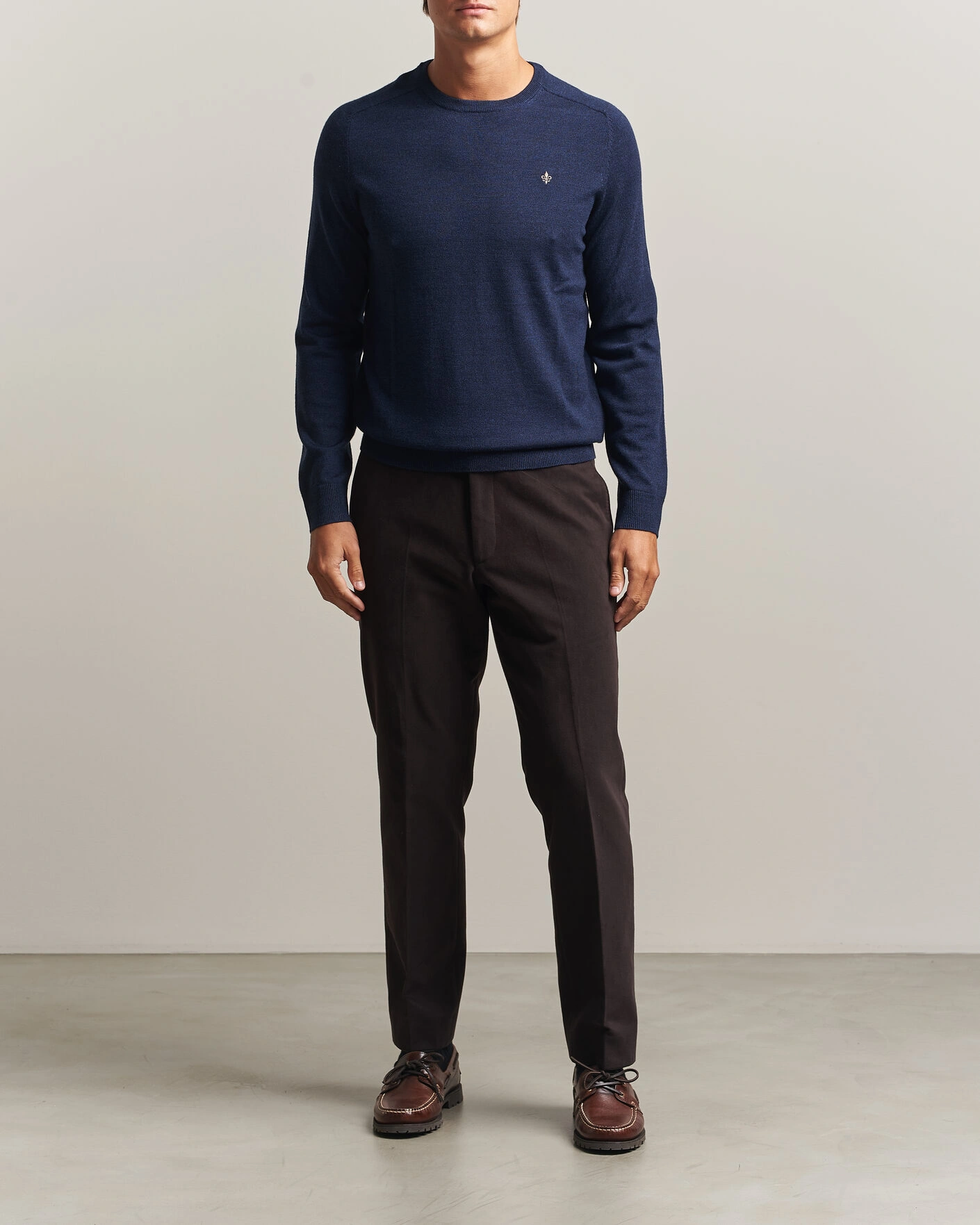 Herr | Tröjor | Morris | Merino O-Neck Navy
