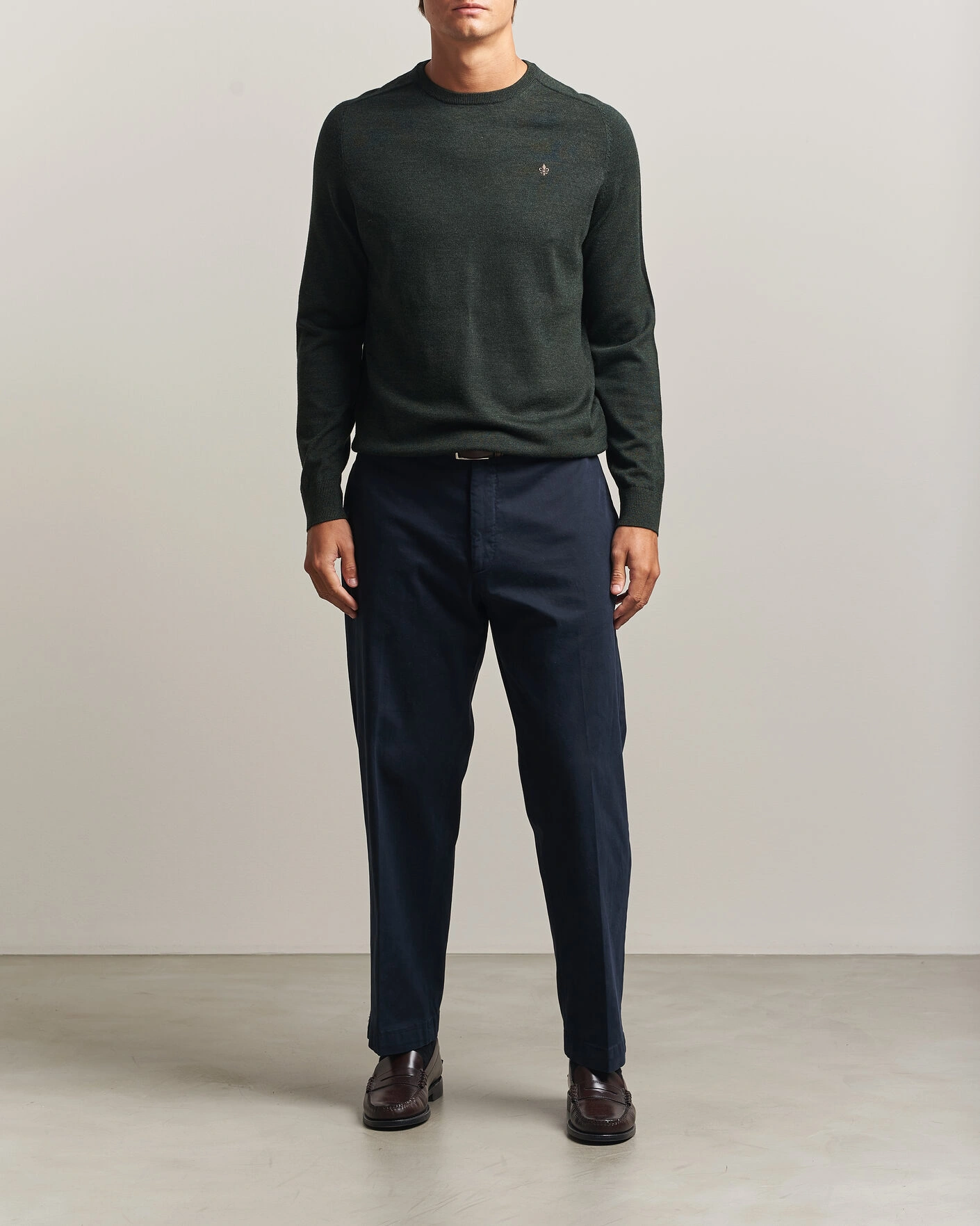 Herr | Tröjor | Morris | Merino O-Neck Olive