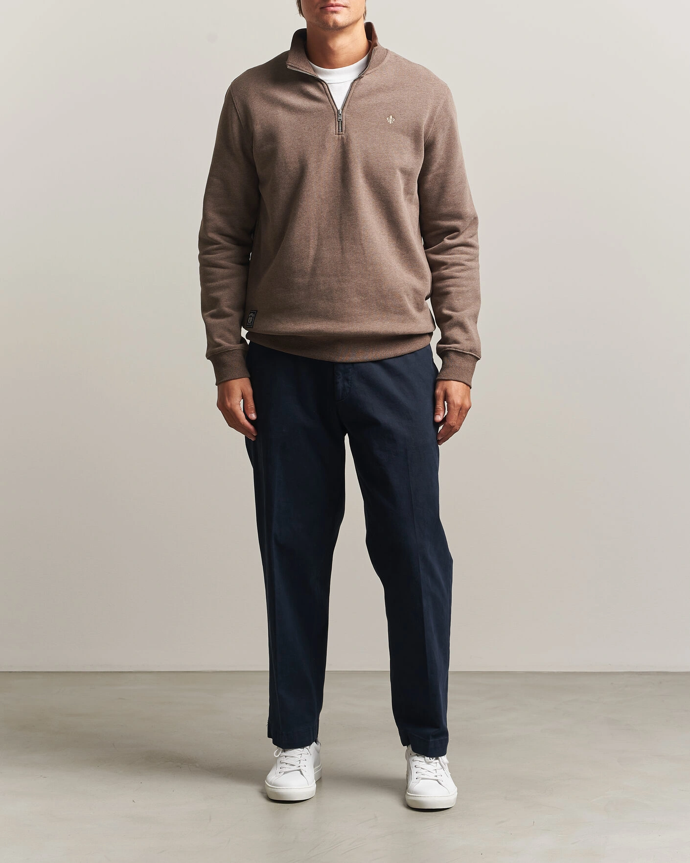 Herr | Tröjor | Morris | Brandon Lily Half Zip Brown