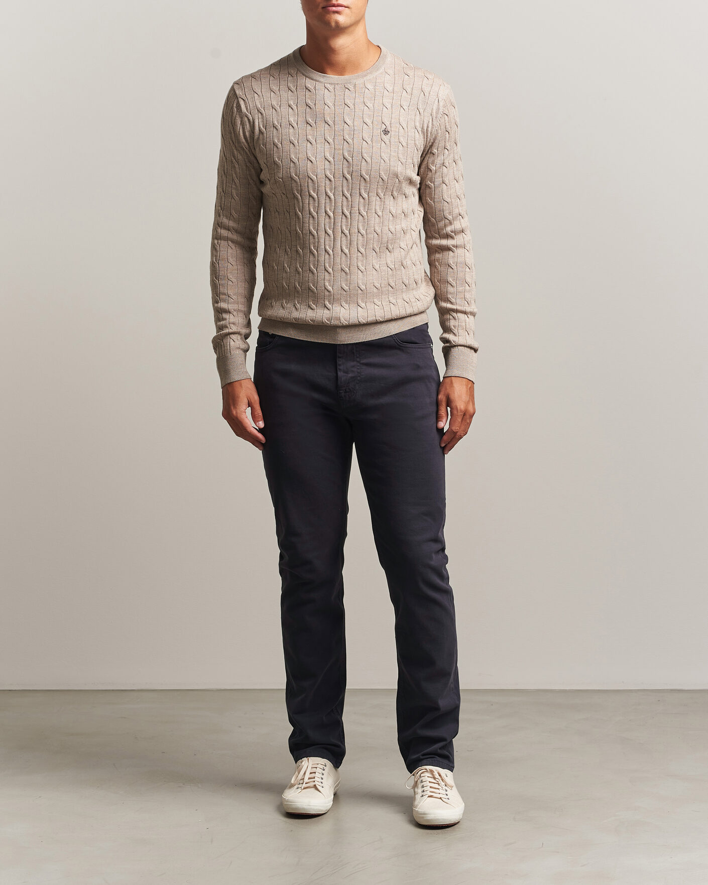 Herr | Byxor | Morris | James Brushed 5-Pocket Pant Blue