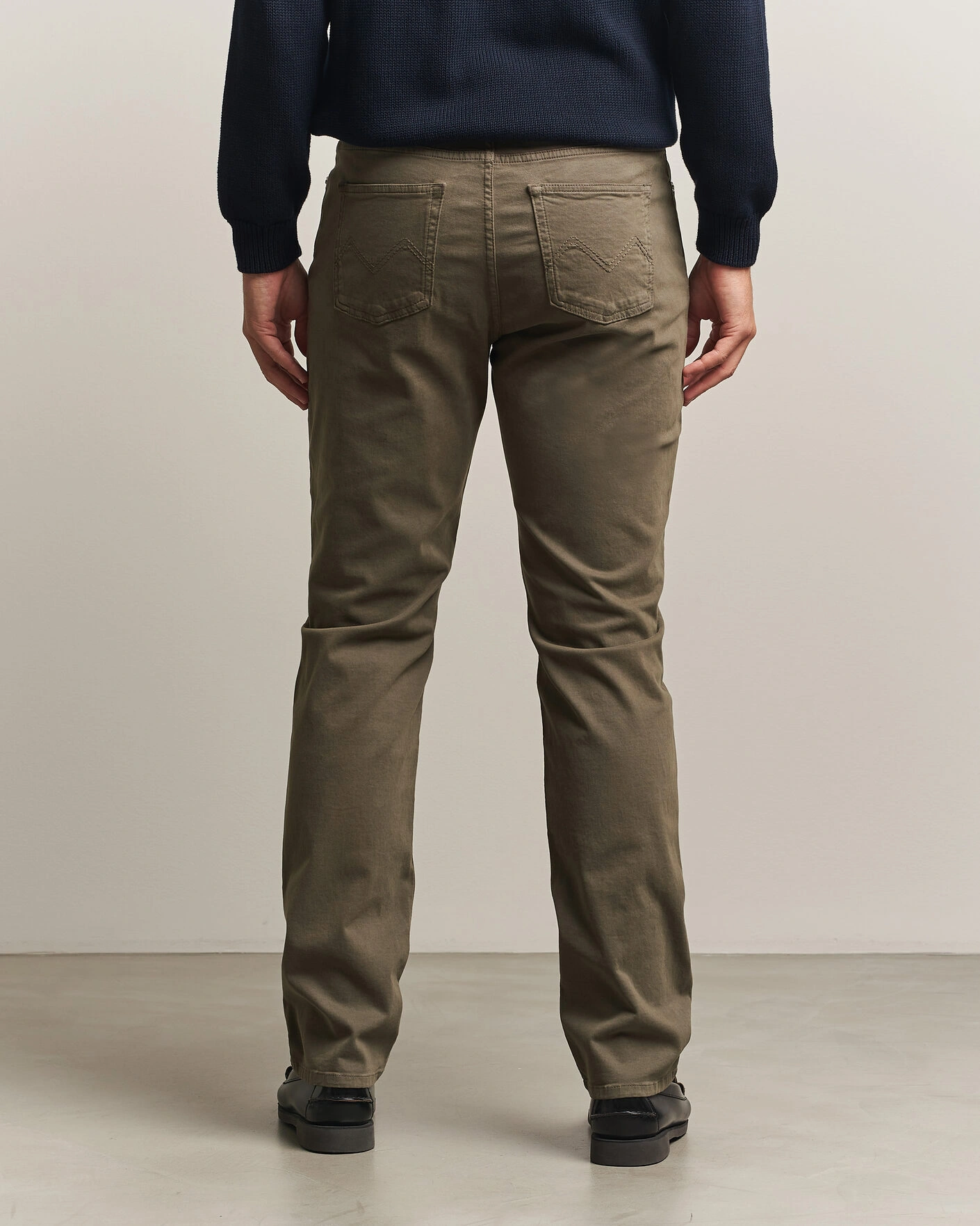 Herr | Byxor | Morris | James Brushed 5-Pocket Pant Olive