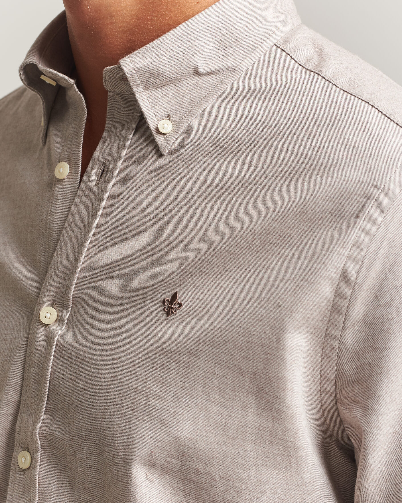 Herr | Skjortor | Morris | Watts Flannel Shirt Khaki