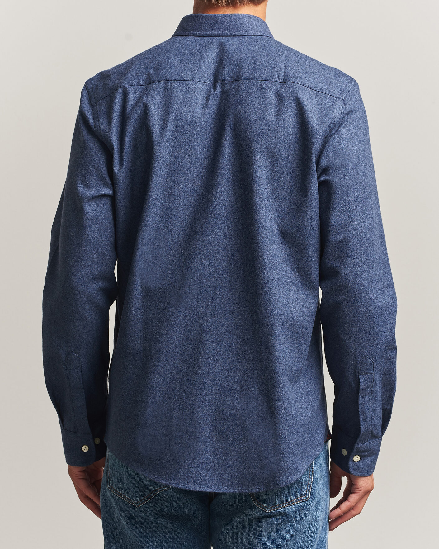 Herr | Skjortor | Morris | Watts Flannel Shirt Navy