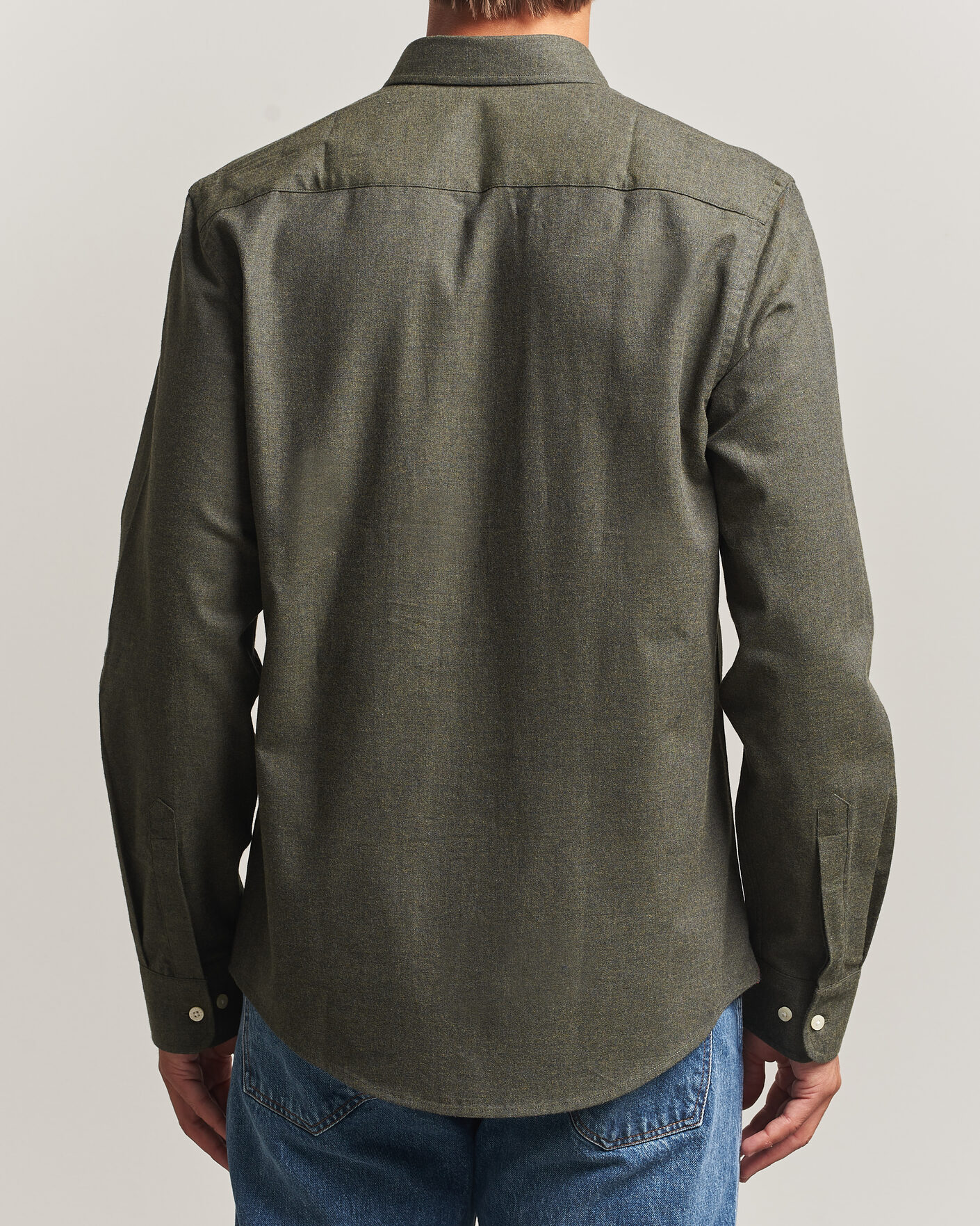 Herr | Skjortor | Morris | Watts Flannel Shirt Olive