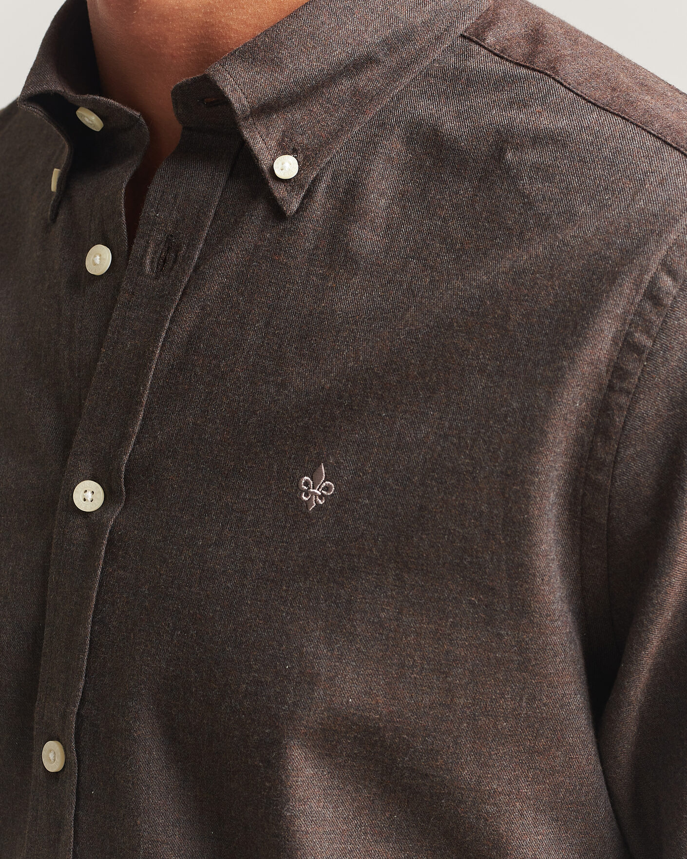 Herr | Skjortor | Morris | Watts Flannel Shirt Brown