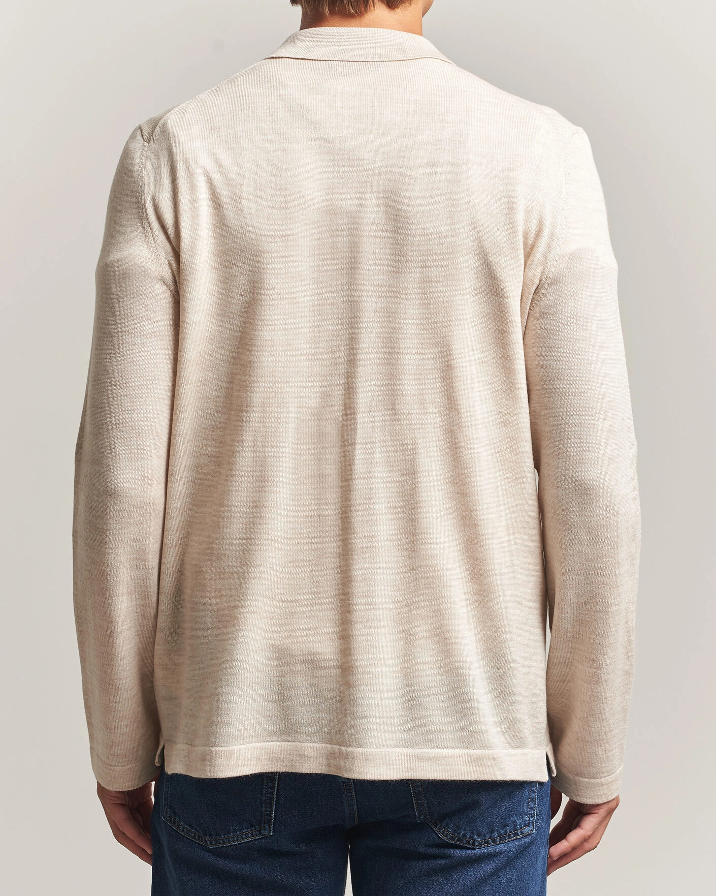 Herr | Skjortor | Morris | Merino Shirt Cardigan Off White