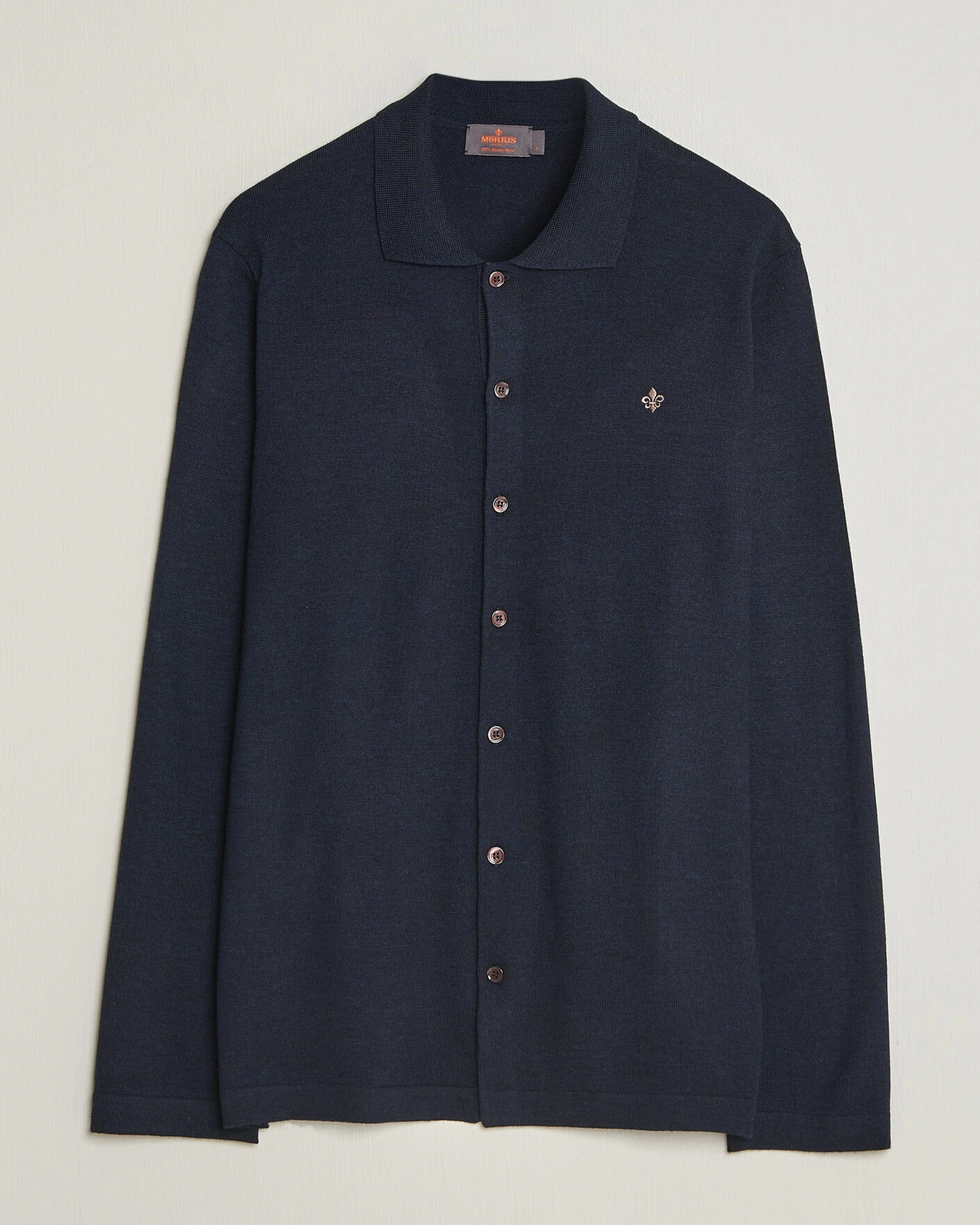 Herr | Skjortor | Morris | Merino Shirt Cardigan Navy