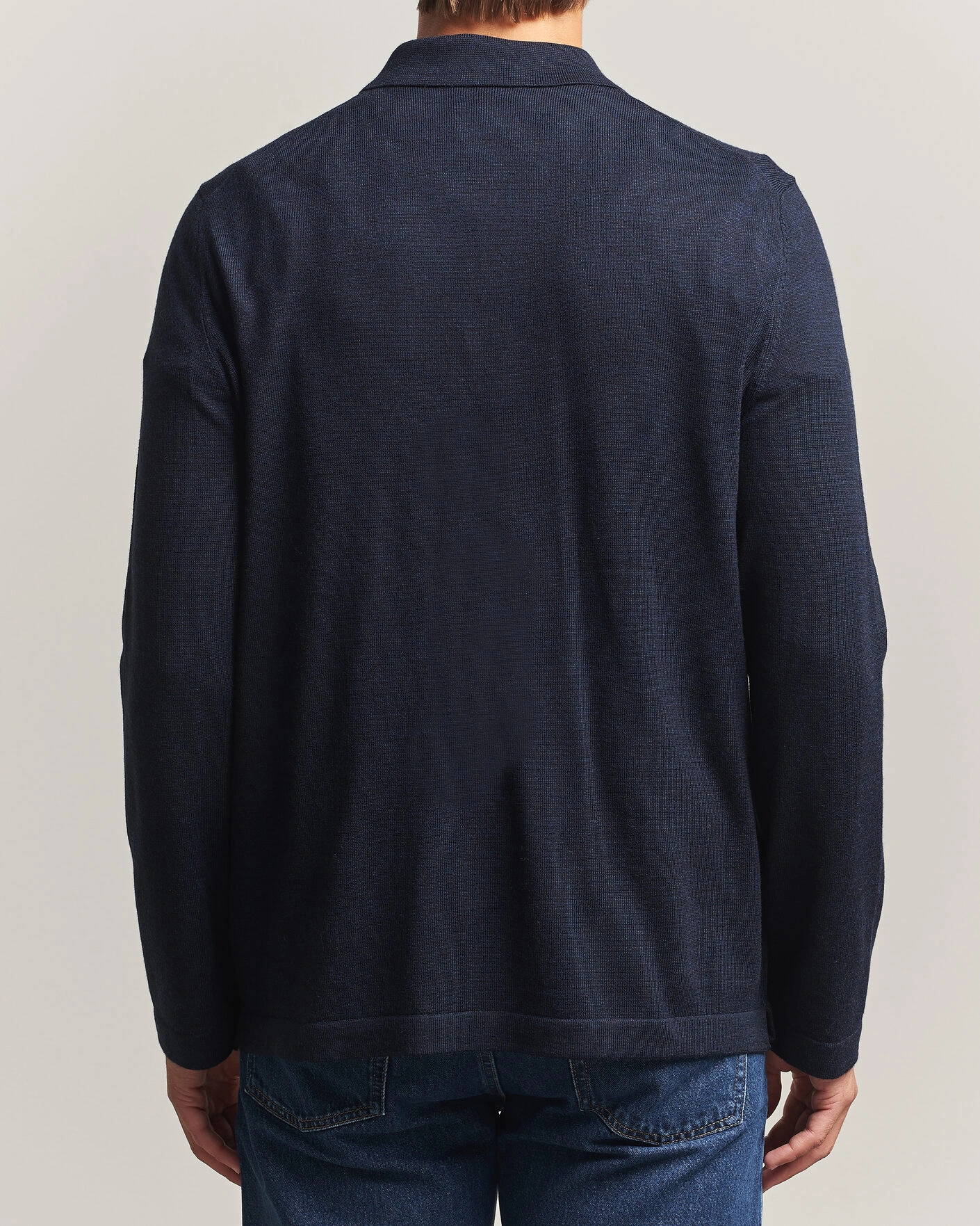 Herr | Skjortor | Morris | Merino Shirt Cardigan Navy