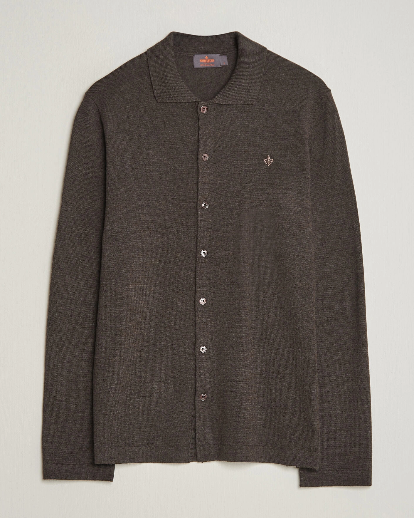Herr | Skjortor | Morris | Merino Shirt Cardigan Brown