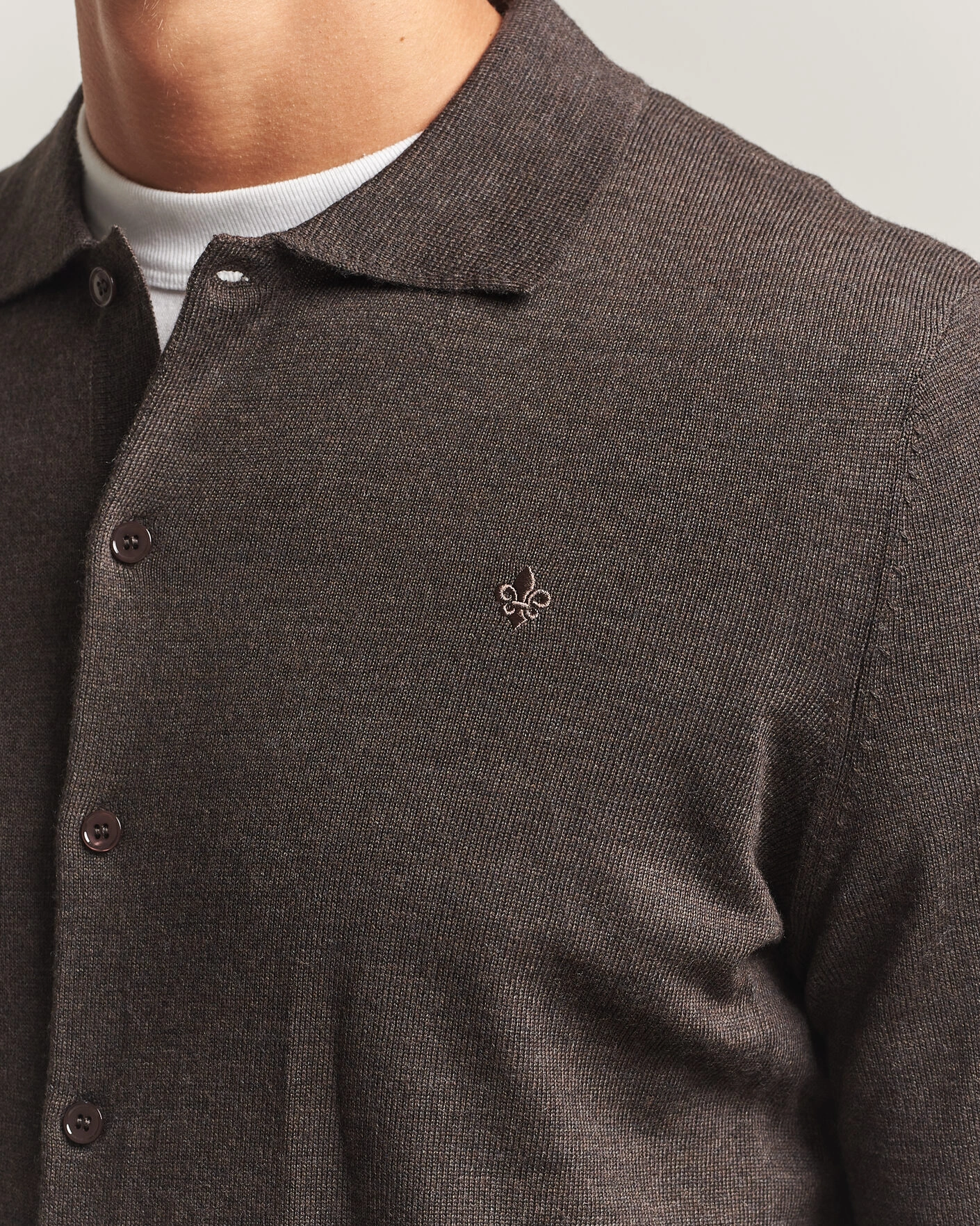 Herr | Skjortor | Morris | Merino Shirt Cardigan Brown