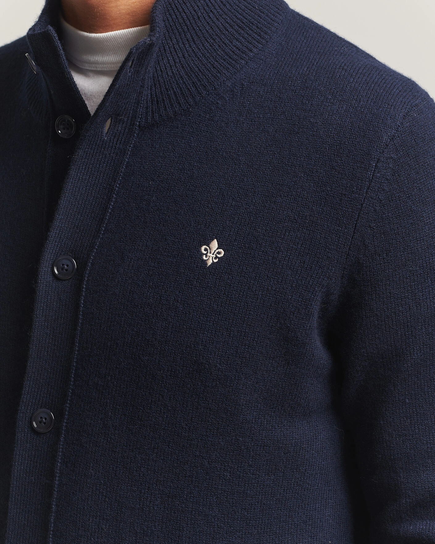 Herr | Tröjor | Morris | Hertford Button Cardigan Navy