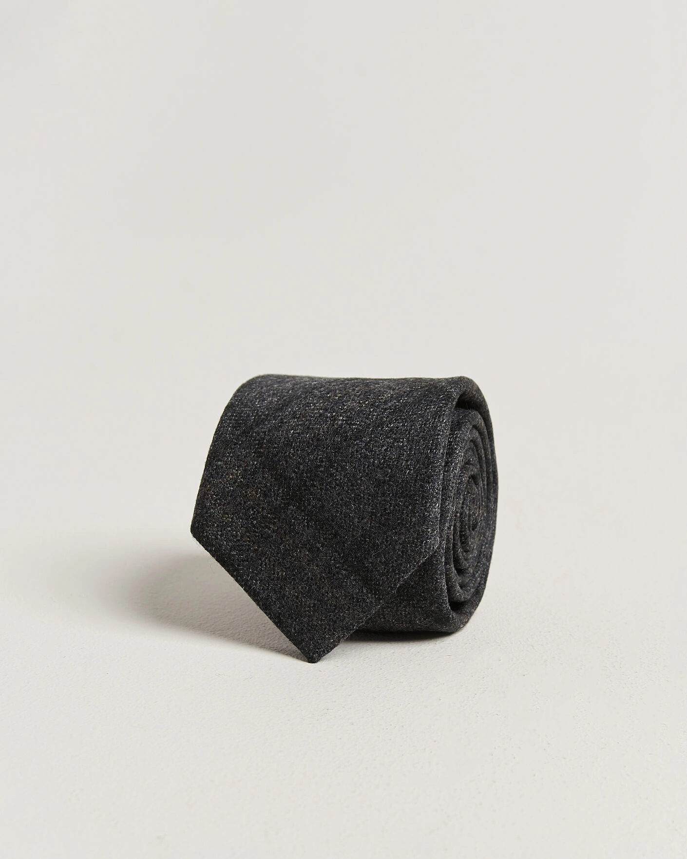 Herr | Slipsar | Amanda Christensen | Wool Checked 8cm Tie Dark Grey