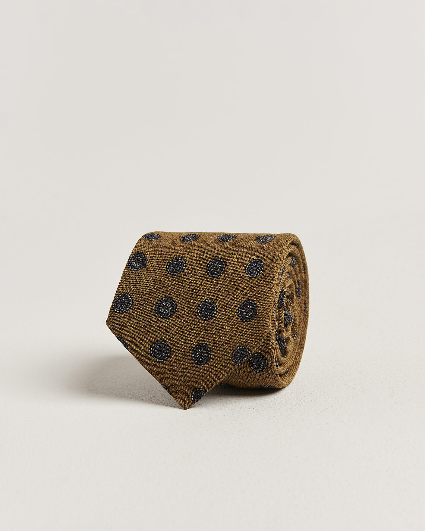 Herr | Slipsar | Amanda Christensen | Wool Medallion 8cm Tie Yellow